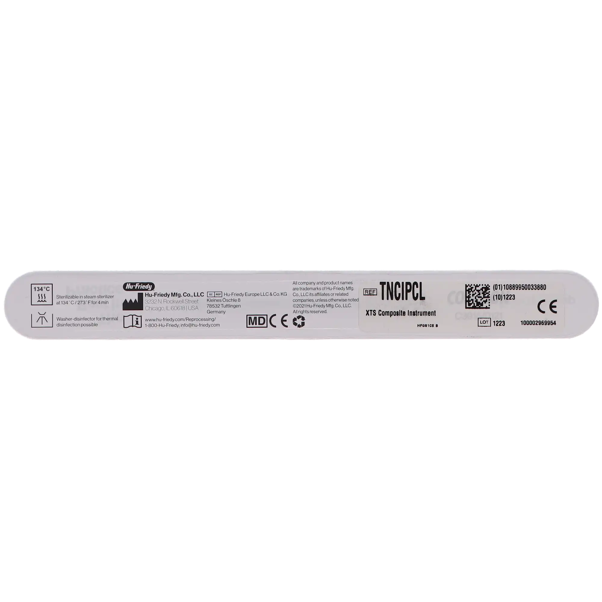 Hu-Friedy XTS Placing/Condensing Composite Instrument, Large, #6S Smooth Satin Steel Handle, TNCIPCL thumbnail 4