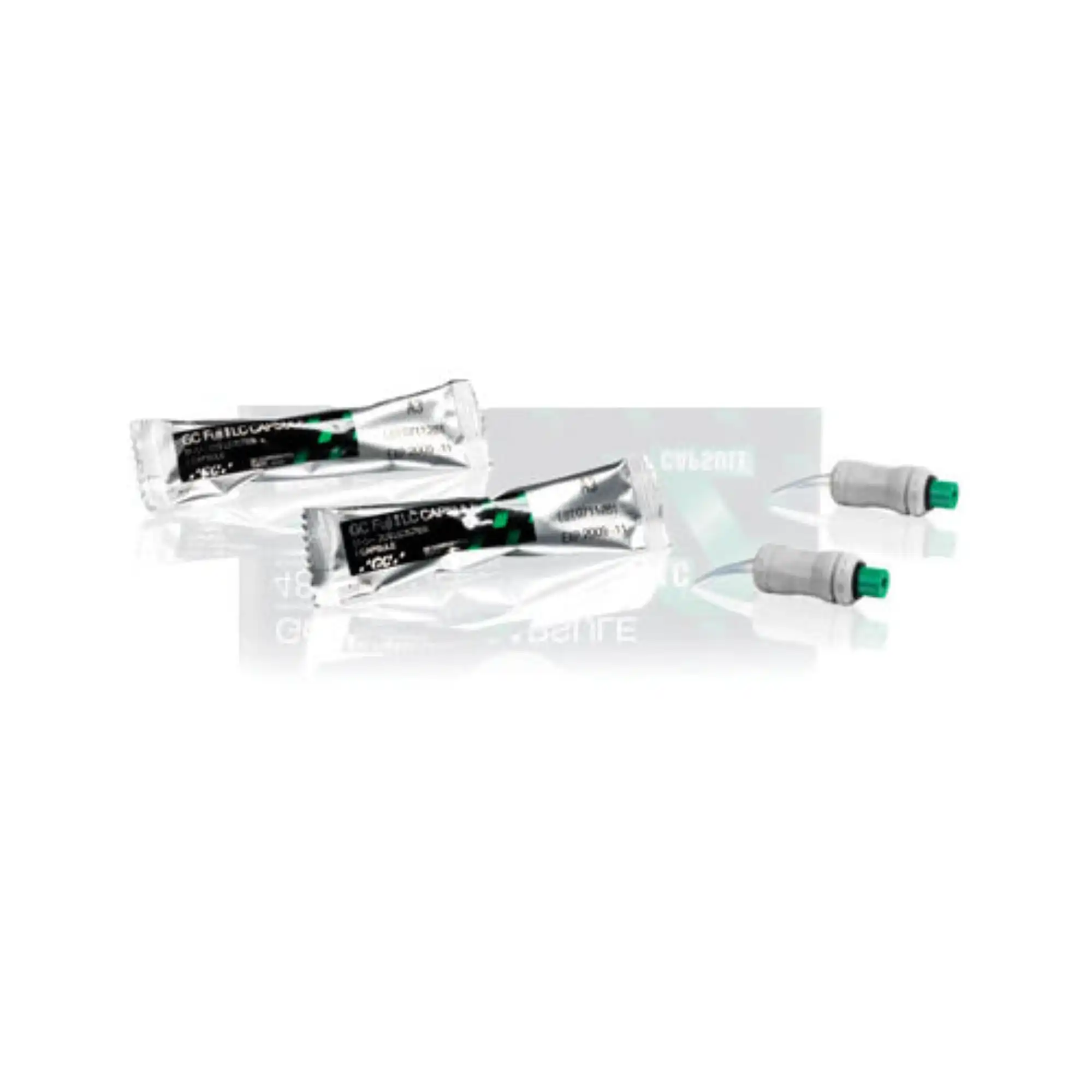 GC Fuji II LC Capsule Glass Ionomer Restorative, Light-Cure, Refill, 0.1 ml, Shade A3, 30/Pk - Fuji II Glass Ionomer Restorative, Light-Cure, Capsule Refill, 0.1 ml, A3, 30/Pk - Image 1