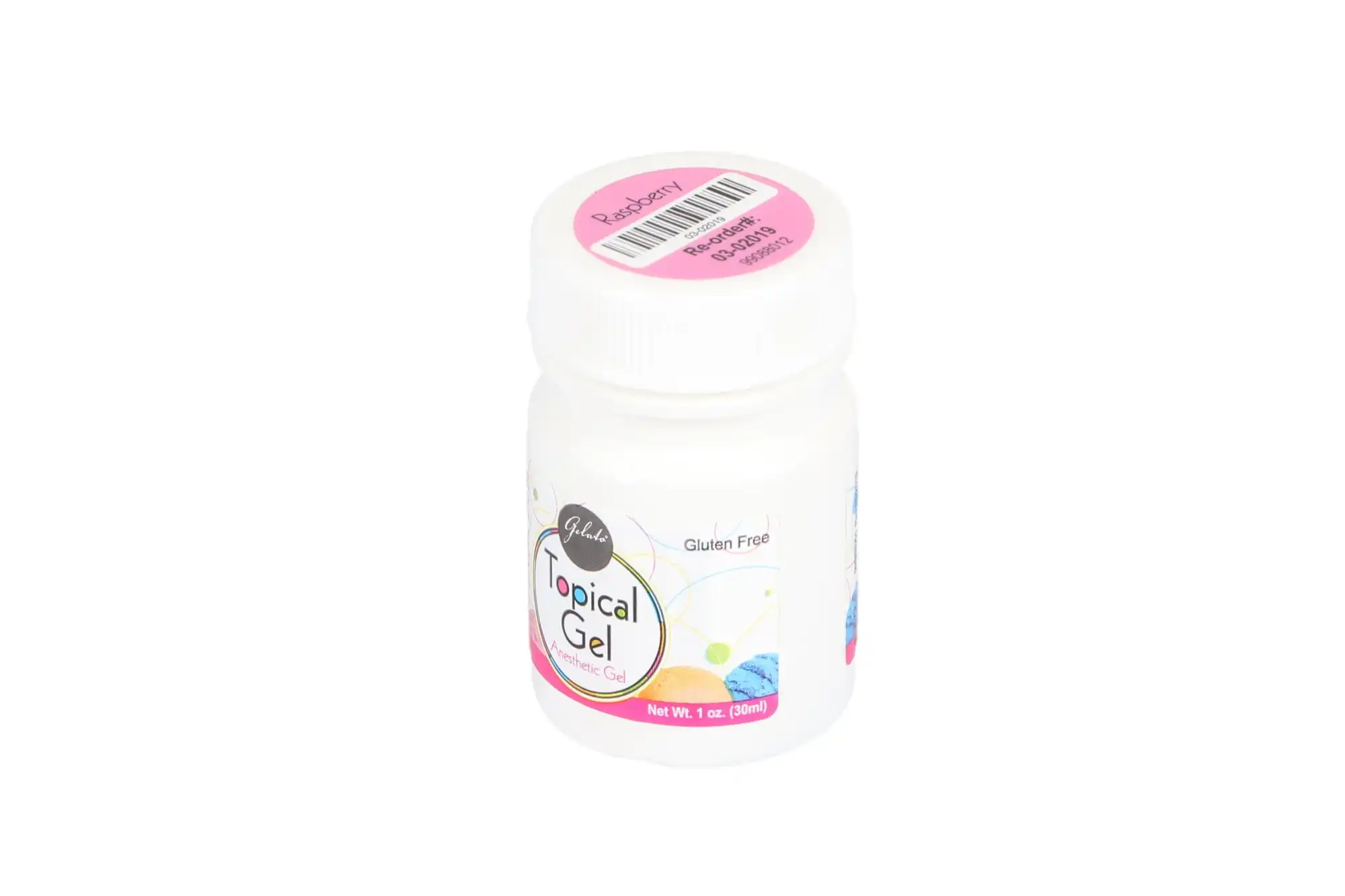 Gelato Topical Anesthetic Gel, 20% Benzocaine, Raspberry, 1 oz (30 g) Jar, 1/Pk, 03-02019 thumbnail 2
