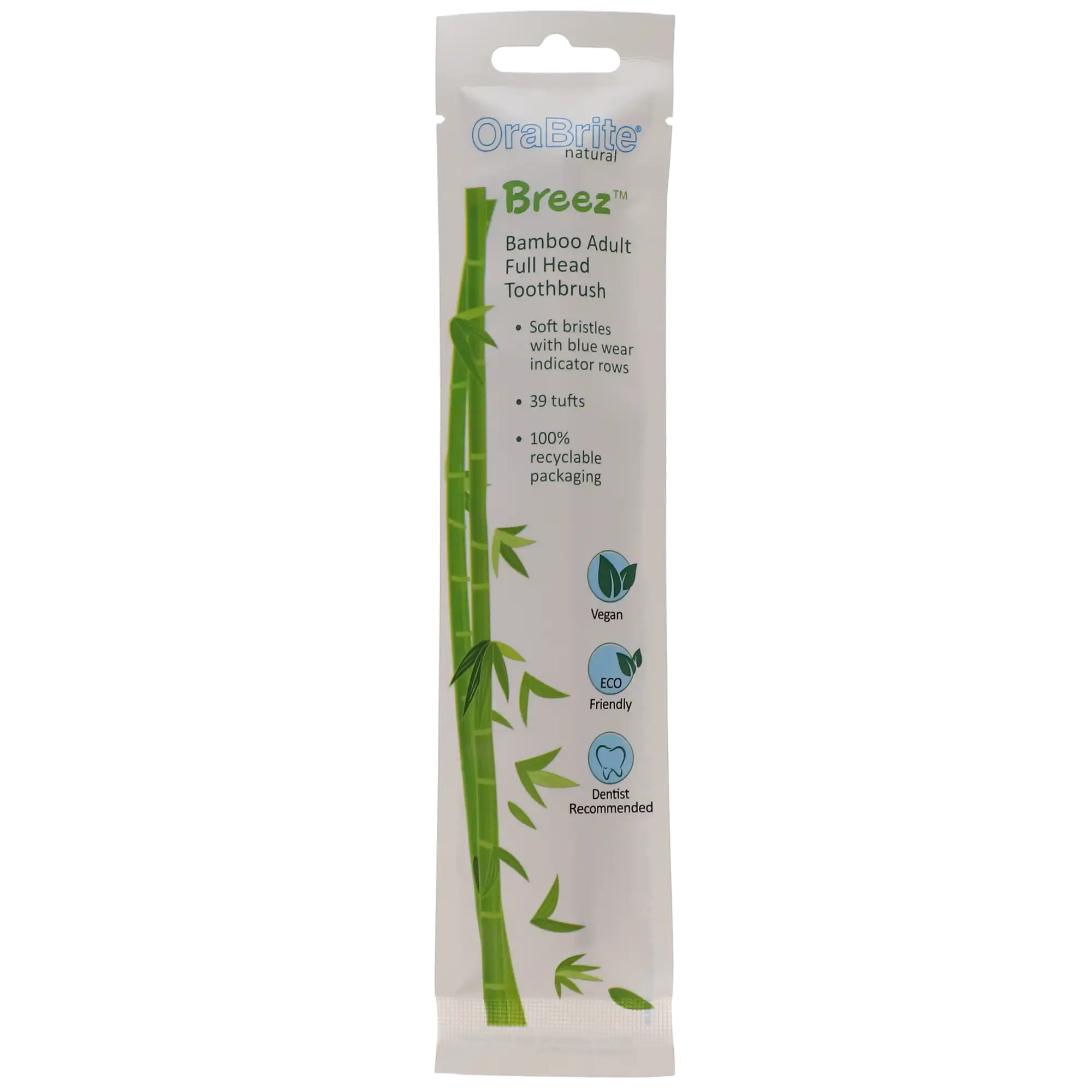 OraBrite Bamboo Full Head Toothbrush, Soft Bristles with Indicator Fibers, 72/Box, ORA22920 thumbnail 3
