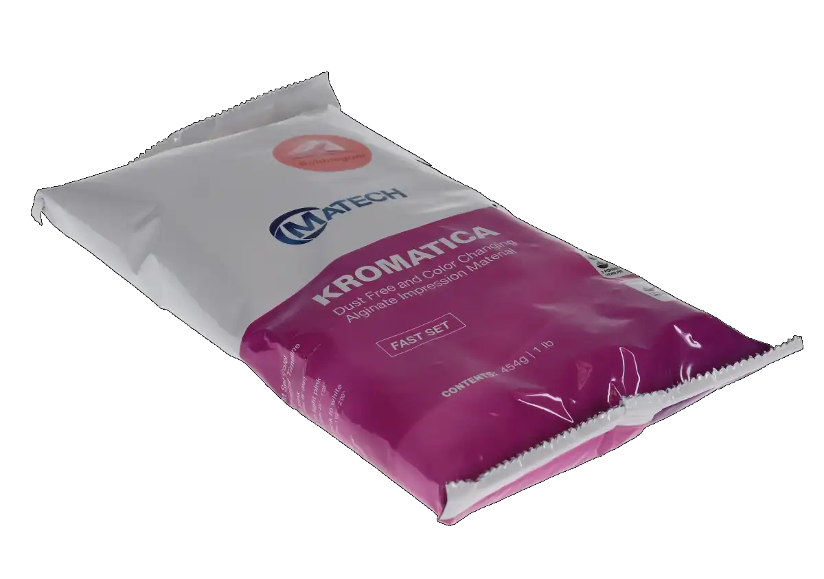 Kromatica Color-Changing Alginate Impression Material, Dust-Free, Fast Set, Pouch, 1 lb, Bubblegum, 1/Pk, 305-203 - Kromatica Color-Changing Alginate Impression Material, Dust-Free, Fast Set, Pouch, 1 lb, Bubblegum, 1/Pk, 305-203 - Image 1