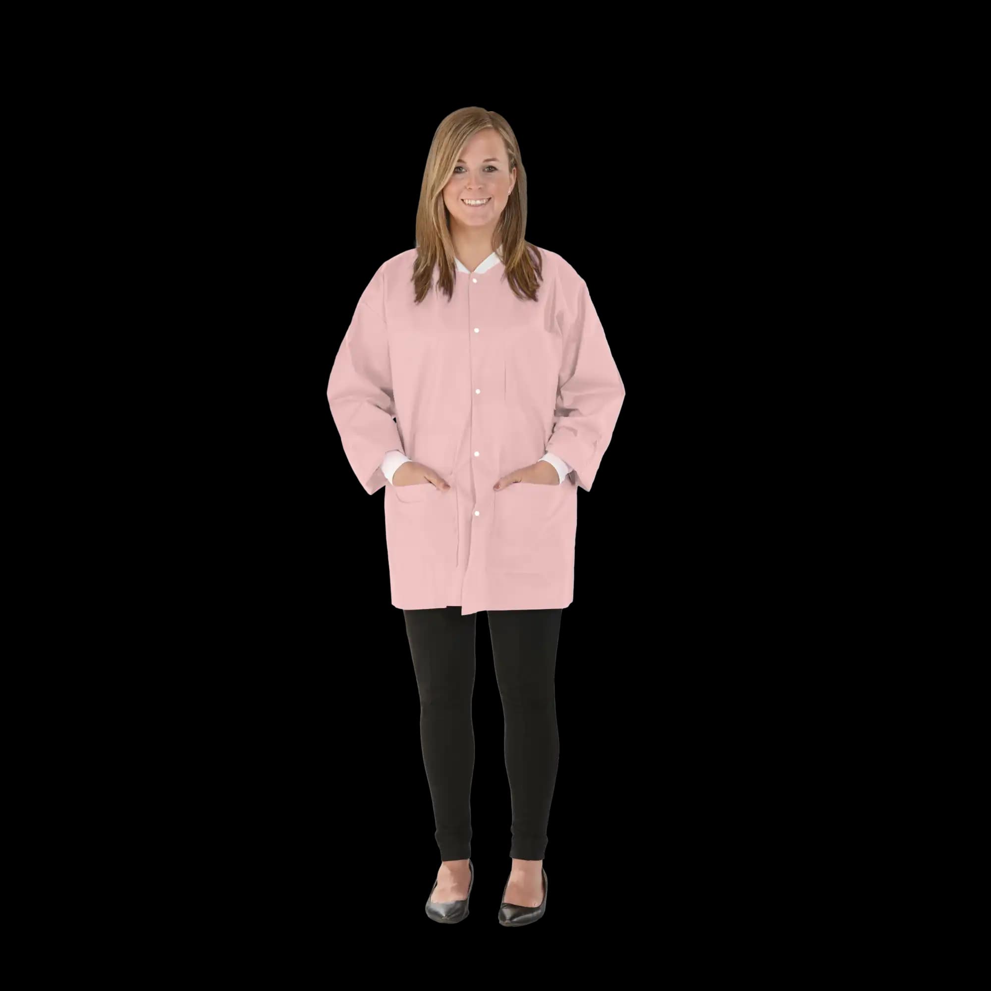 SafeWear Disposable Hipster Jacket, Extra Large, Pretty Pink, 12/Pk, 8102-D thumbnail 8