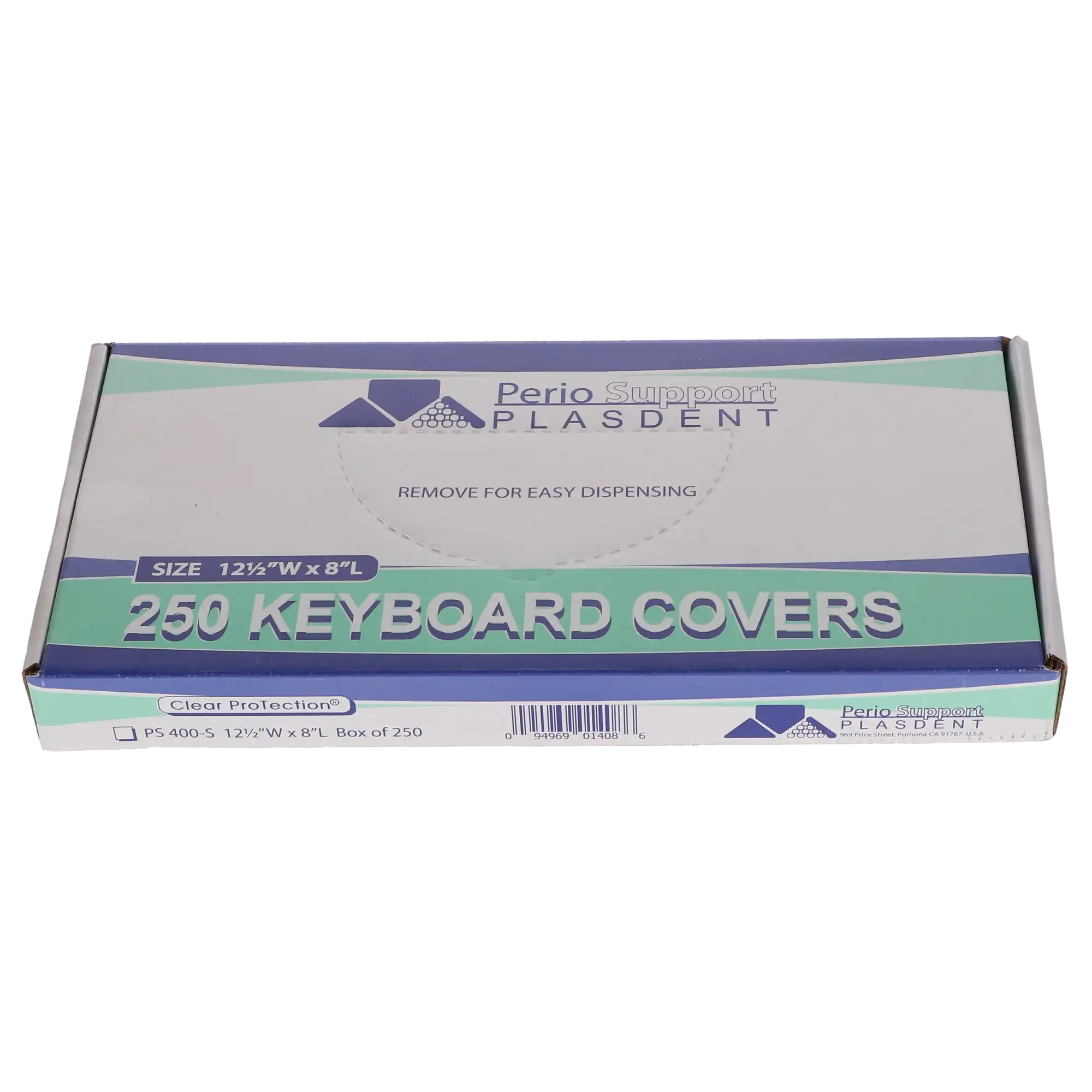 Plasdent Disposable Protective Keyboard Cover, Small, 12.5" x 8", Clear, 250/Box, PS400-S thumbnail 3