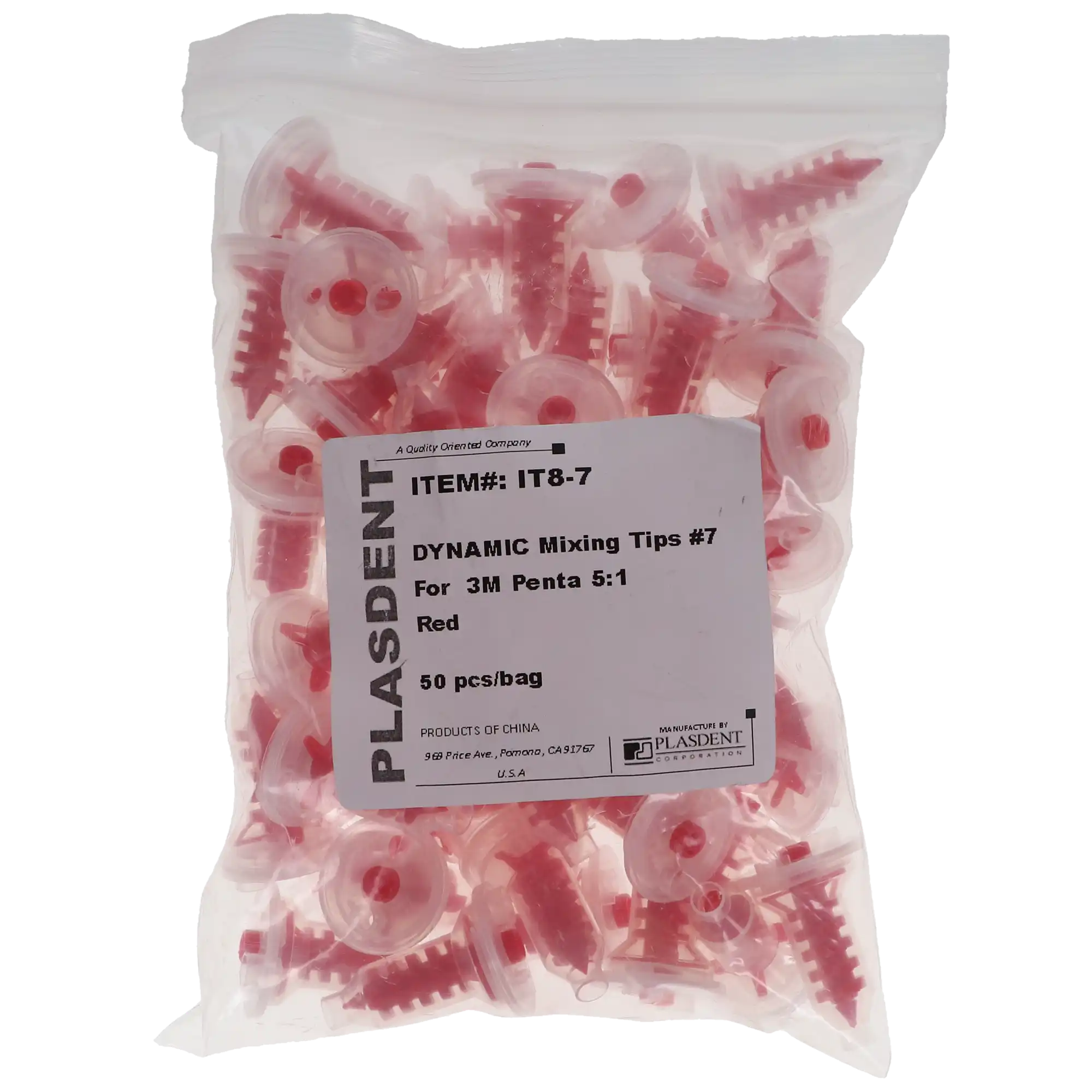 Plasdent Dynamic Mixing Tips, Red, for 3M Penta 5:1, 50/Pk, IT8-7 thumbnail 5