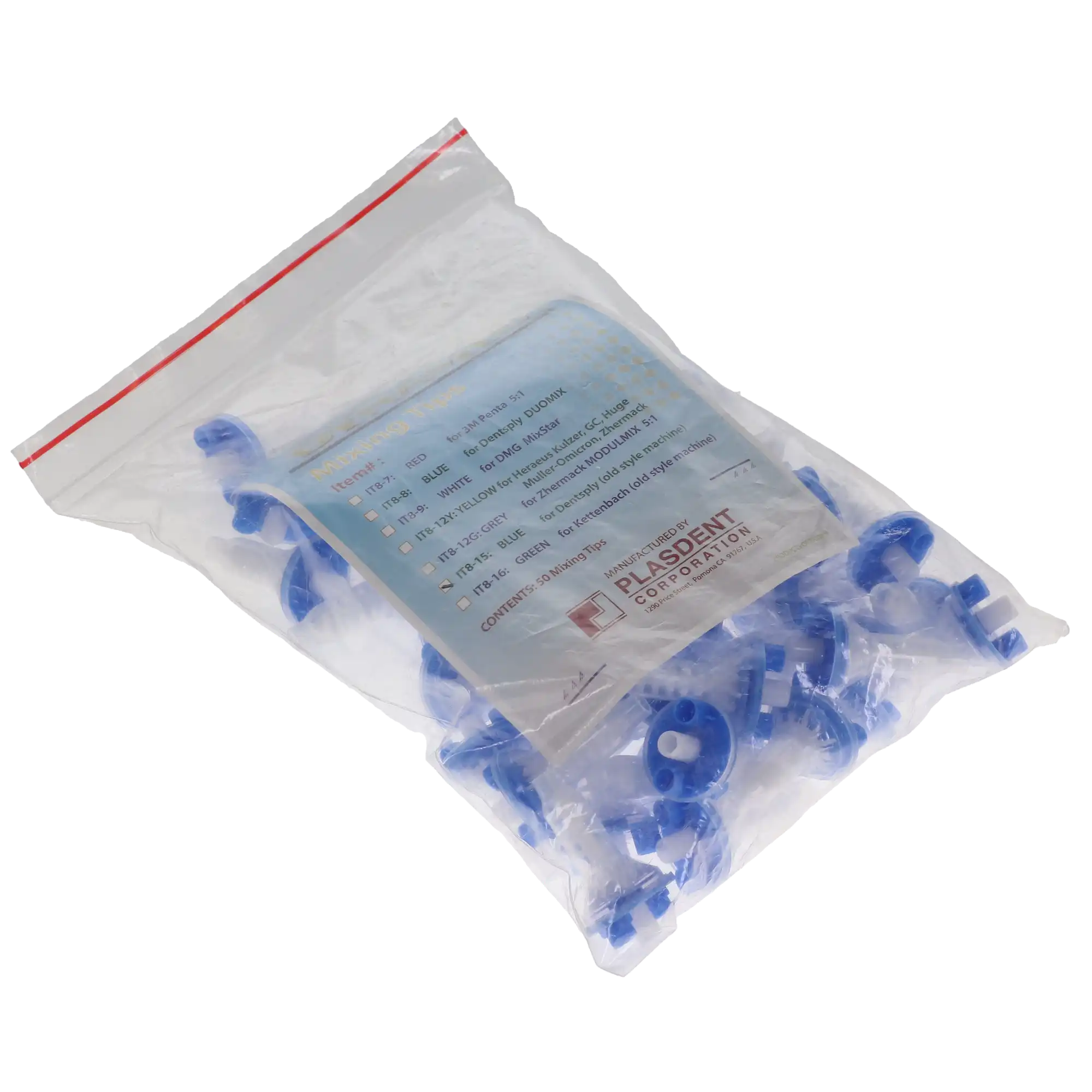 Plasdent Dynamic Mixing Tips, Blue, for Dentsply Old Style Machine, 50/Pk, IT8-15 thumbnail 3