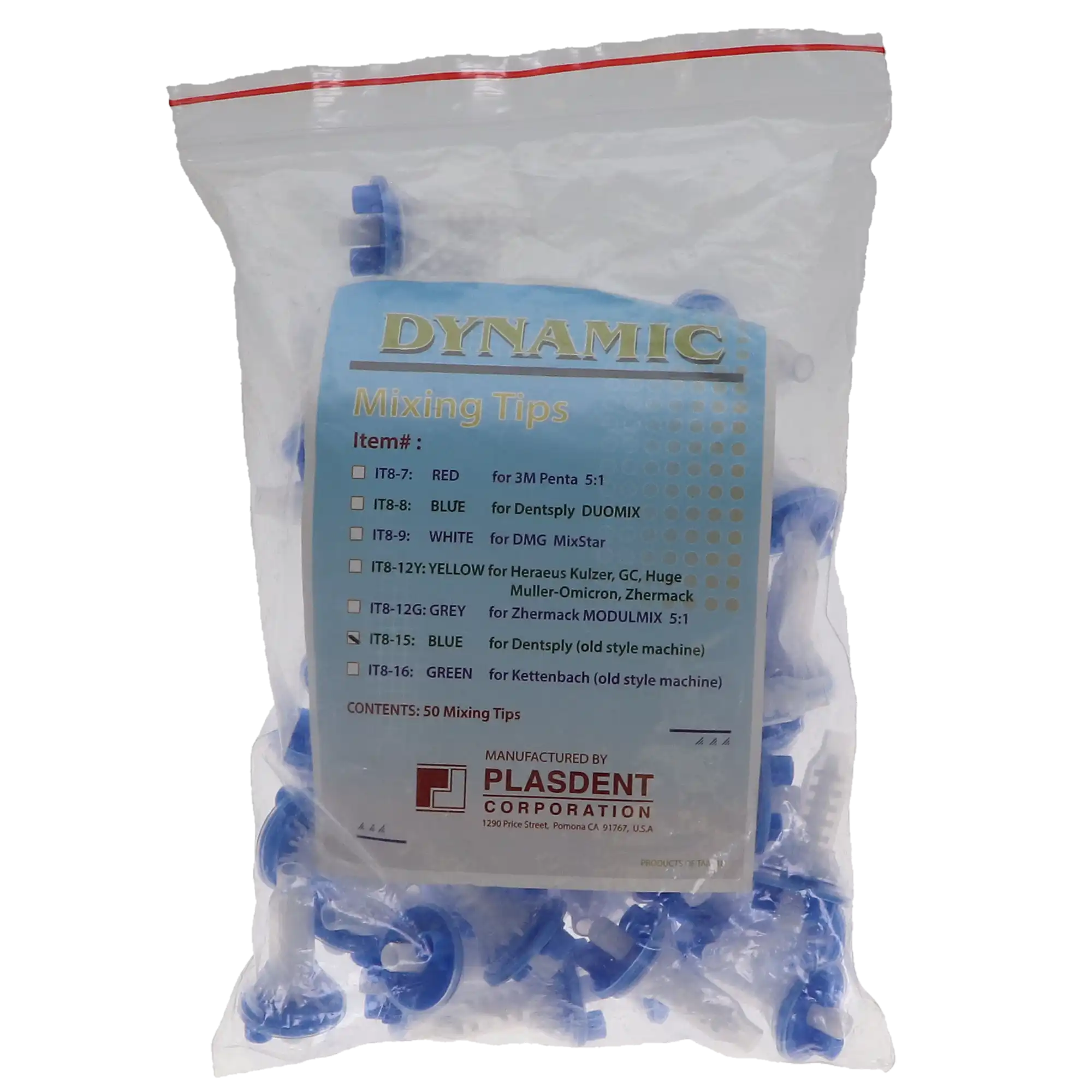Plasdent Dynamic Mixing Tips, Blue, for Dentsply Old Style Machine, 50/Pk, IT8-15 thumbnail 4