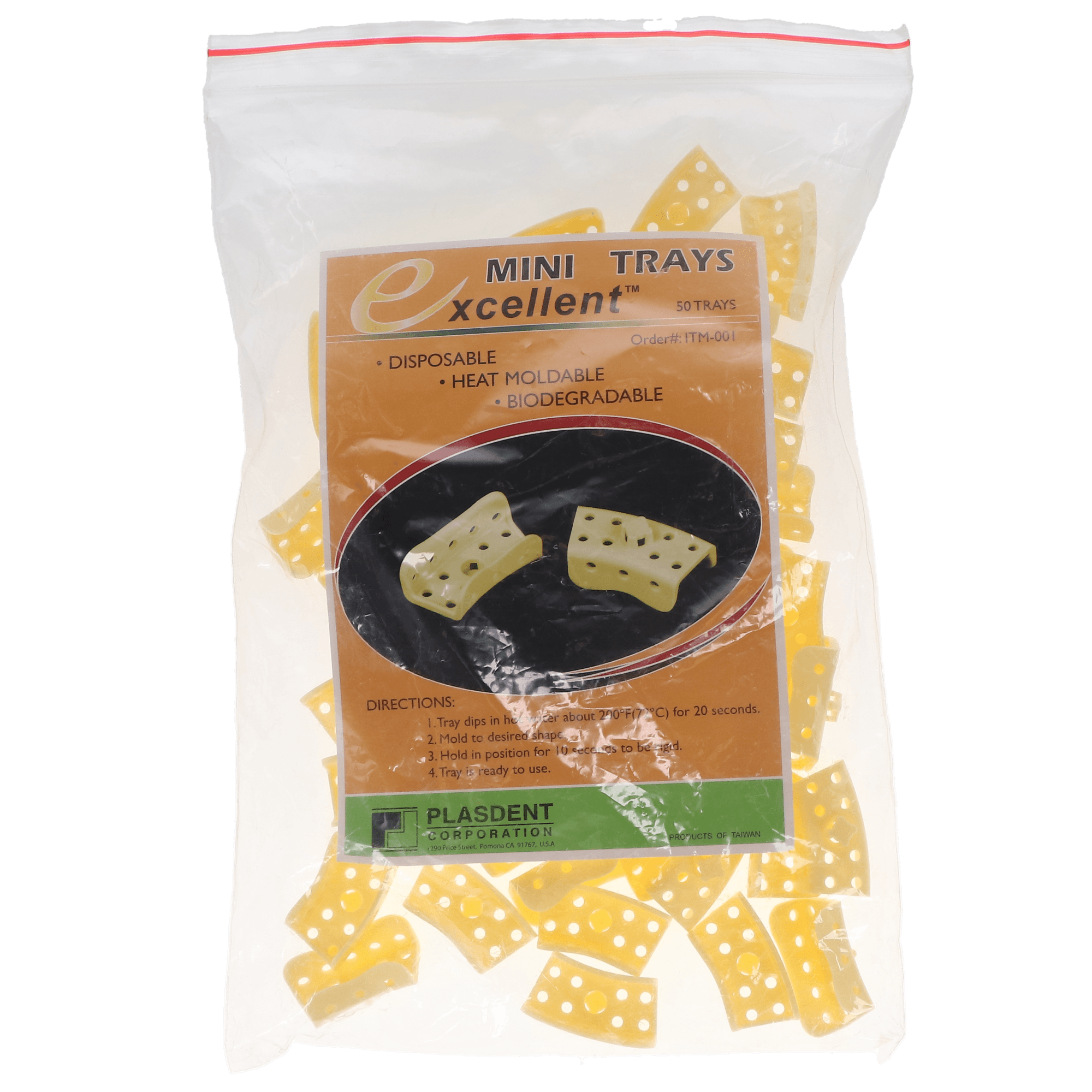Plasdent Mini Impression Trays, Yellow, 50/Pk, ITM-001 thumbnail 4