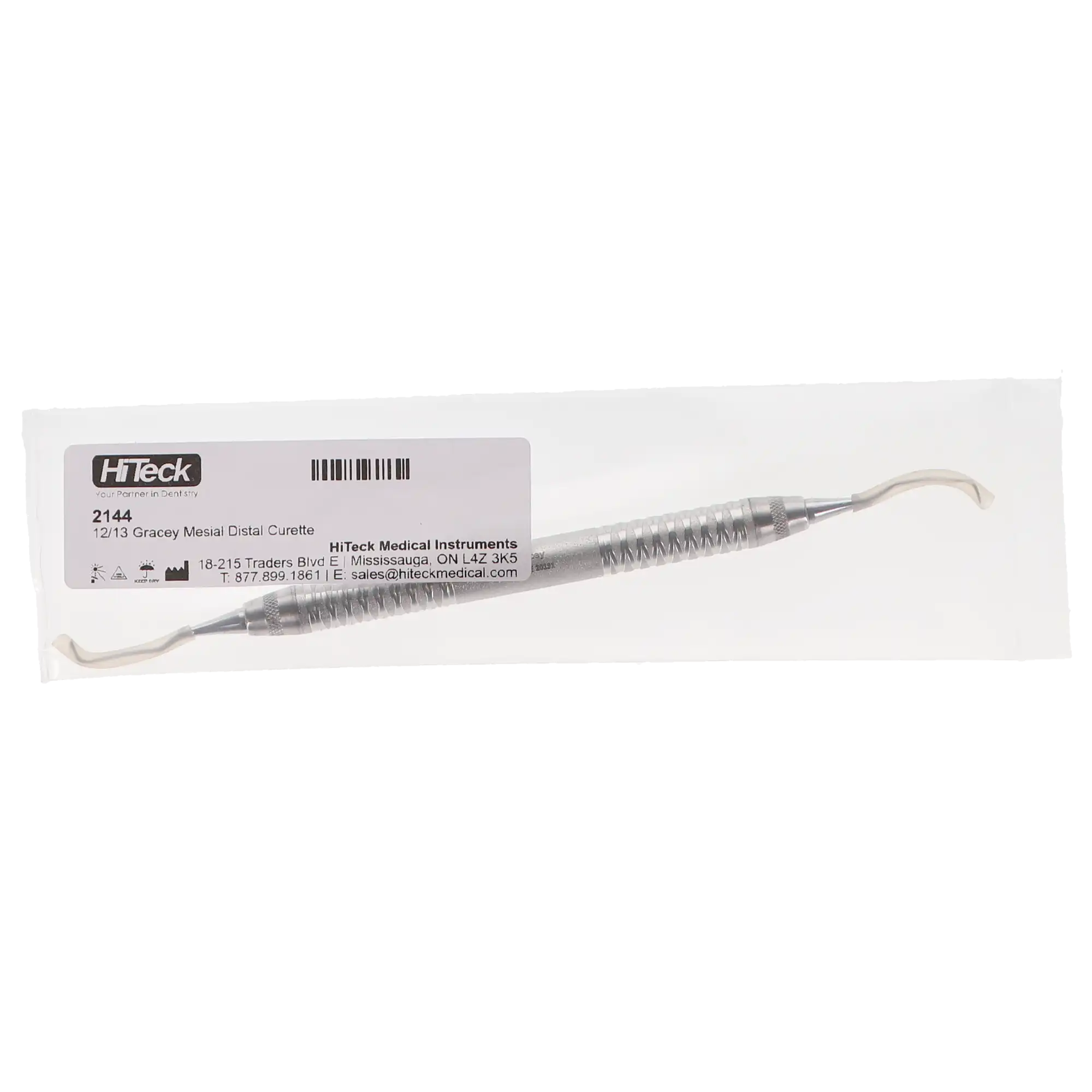 HiTeck Medical Instruments 12/13 Gracey Mesial Distal Curette, Double-Ended, Stainless Steel, 2144 thumbnail 3