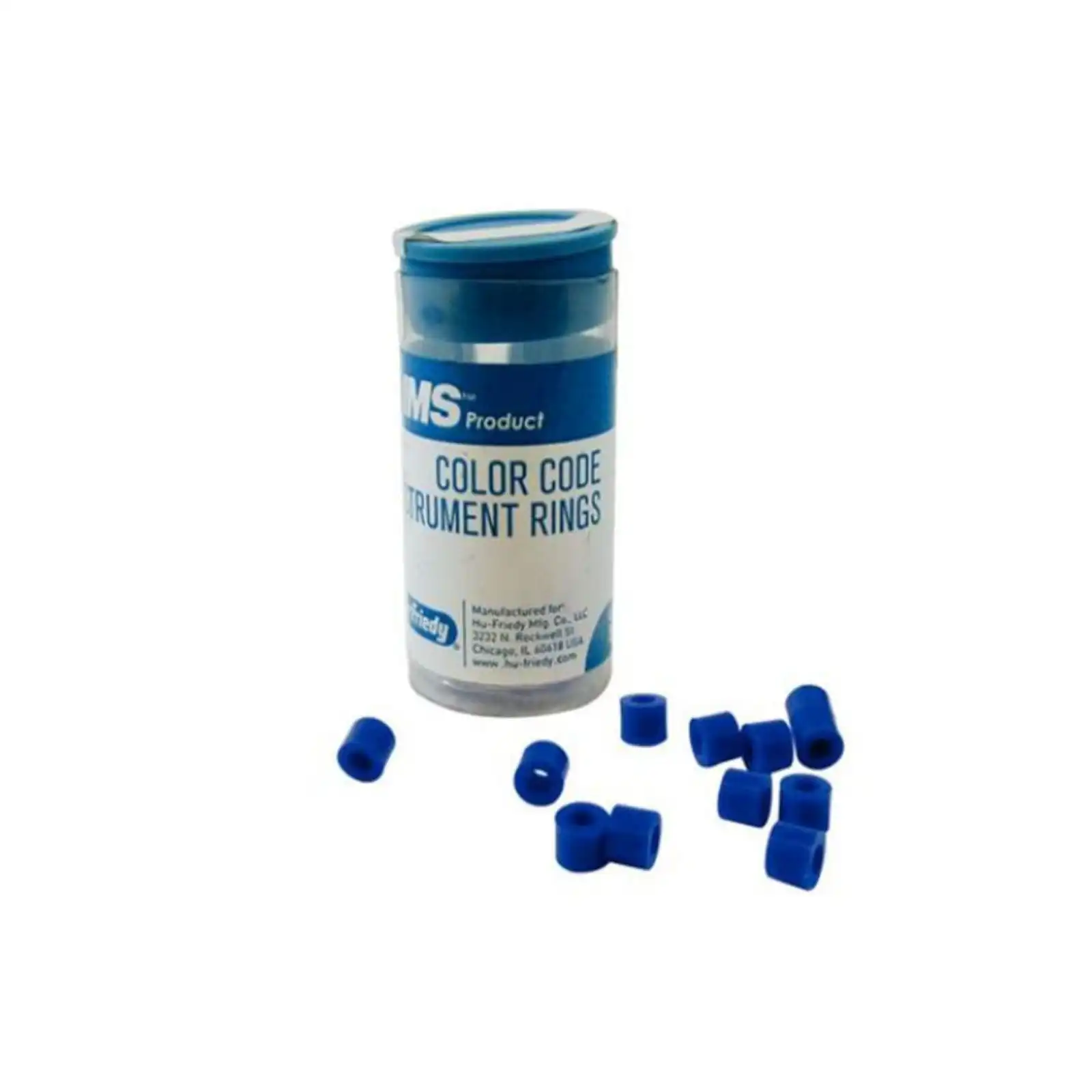 Hu-Friedy IMS Color Code Instrument Rings, Large, Blue, 50/Pkg, IMS-1288L thumbnail 2