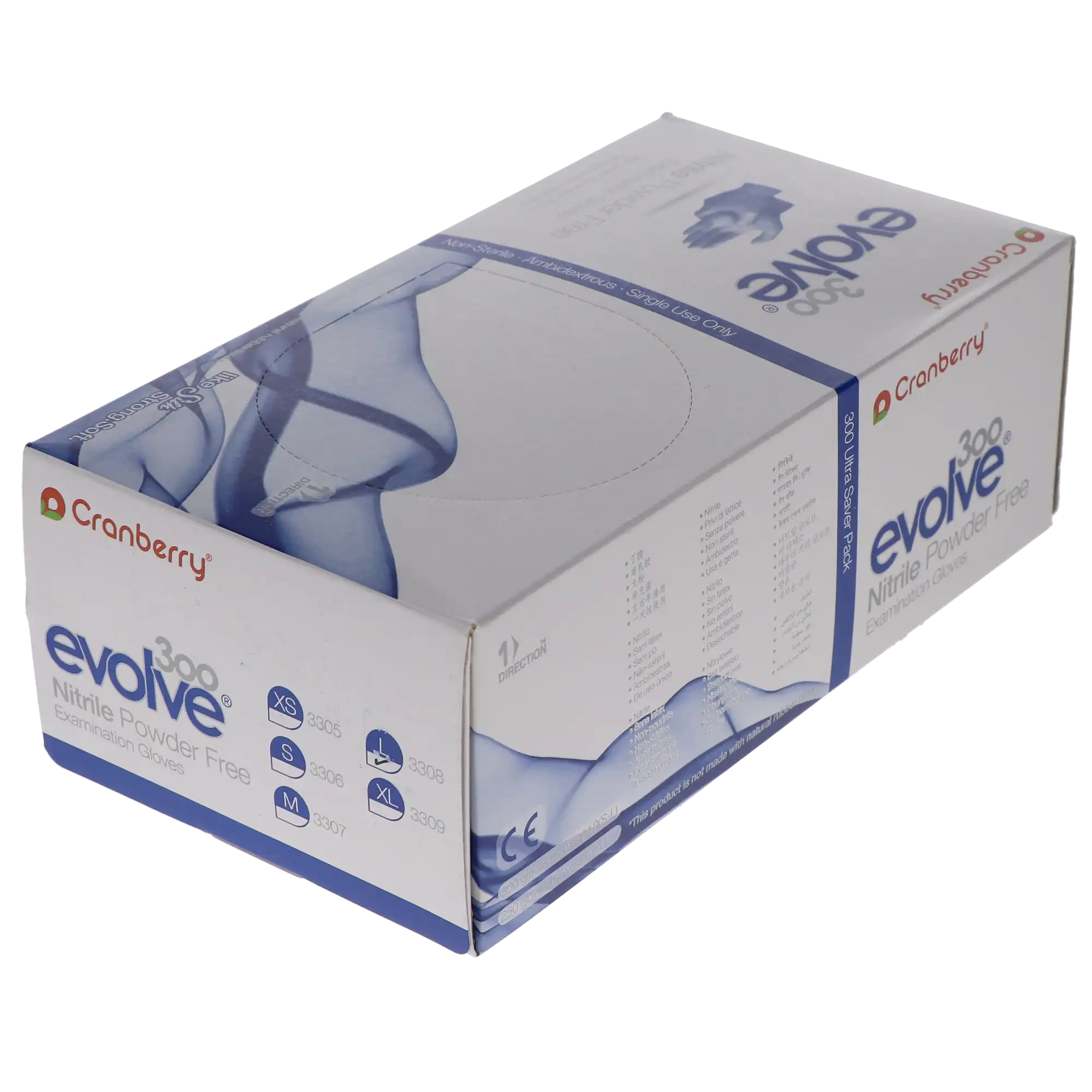 Cranberry Evolve 300 Nitrile Exam Gloves, Powder-Free, Non-Sterile, Medium, Royal Blue, Textured, 300/Box, CR3307 thumbnail 12