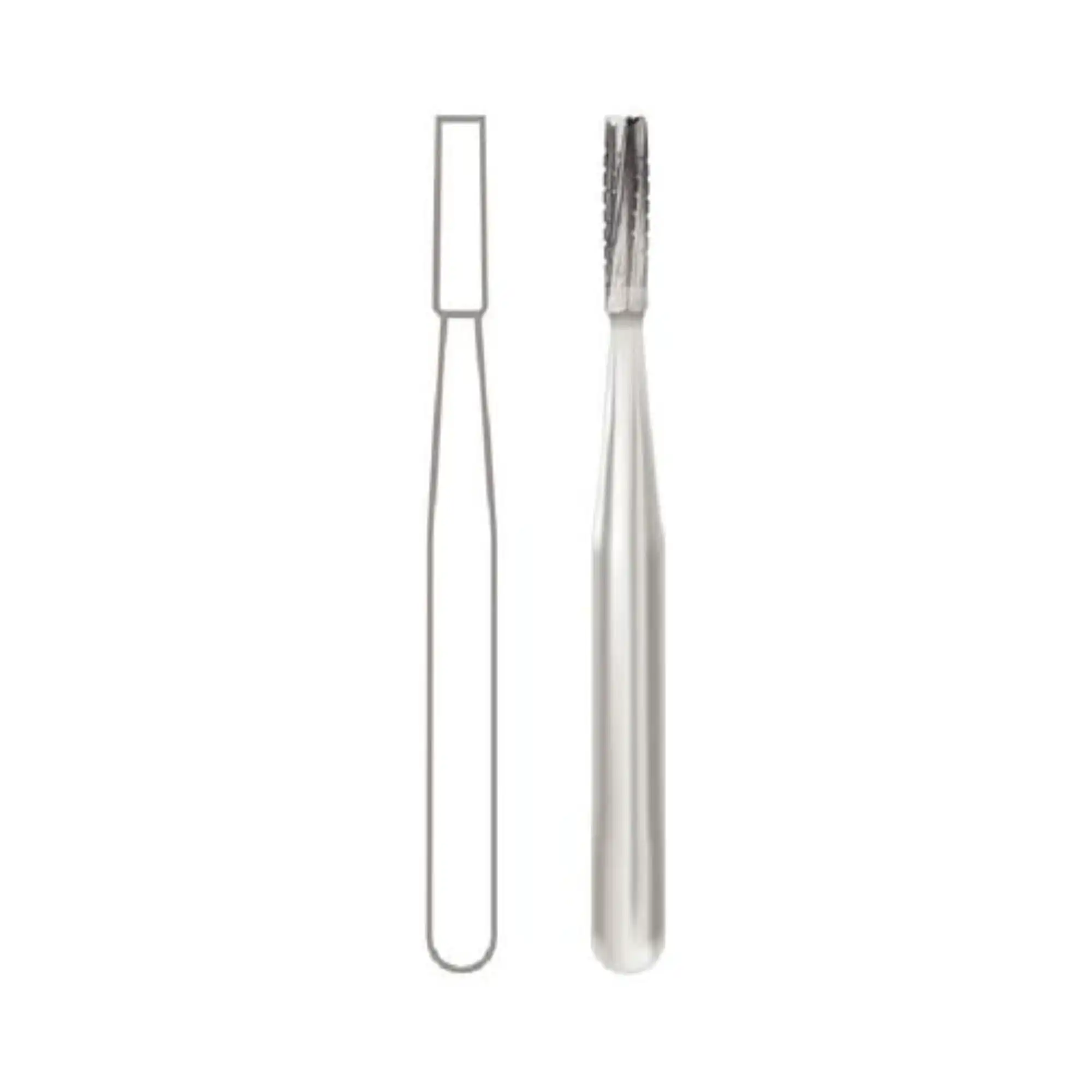 Midwest Operative Carbide Bur, FG, Straight Fissure Flat End Crosscut, #557, 1.0 mm Diameter, 3.7 mm Length, 10/Pk, 389227 thumbnail 2