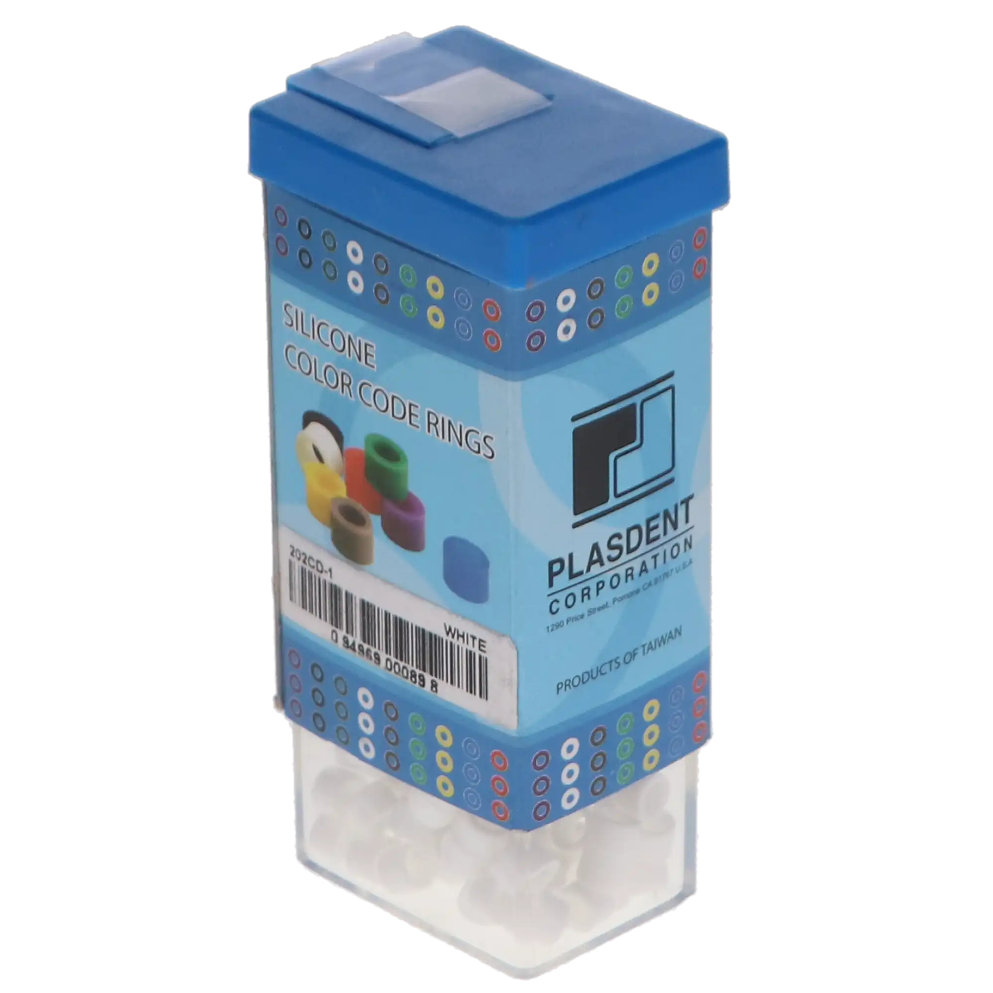 Plasdent Silicone Instrument Color Code Rings, Standard, White, 1/8" (3.2mm), 60/Box, 202CD-1 thumbnail 3