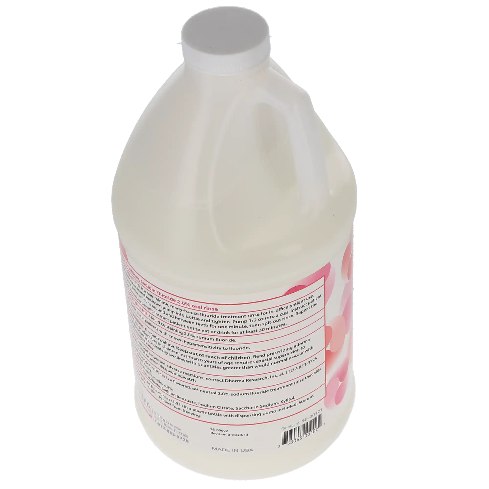Ionite-R Neutral Sodium Fluoride Rinse, 2% Neutral, Fruit Punch, 64 oz (1.9 L) Bottle, 1/Pk, 56-00121 thumbnail 3