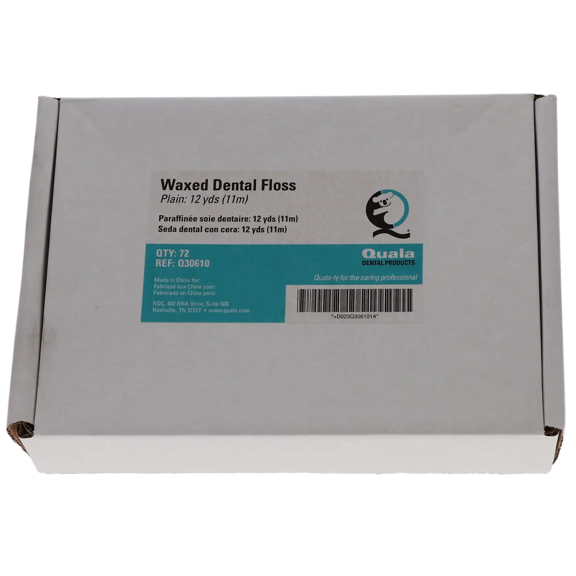 Quala Dental Floss, Nylon, Waxed, Unflavored, 12 yds, 72/Pk, Q30610 thumbnail 4