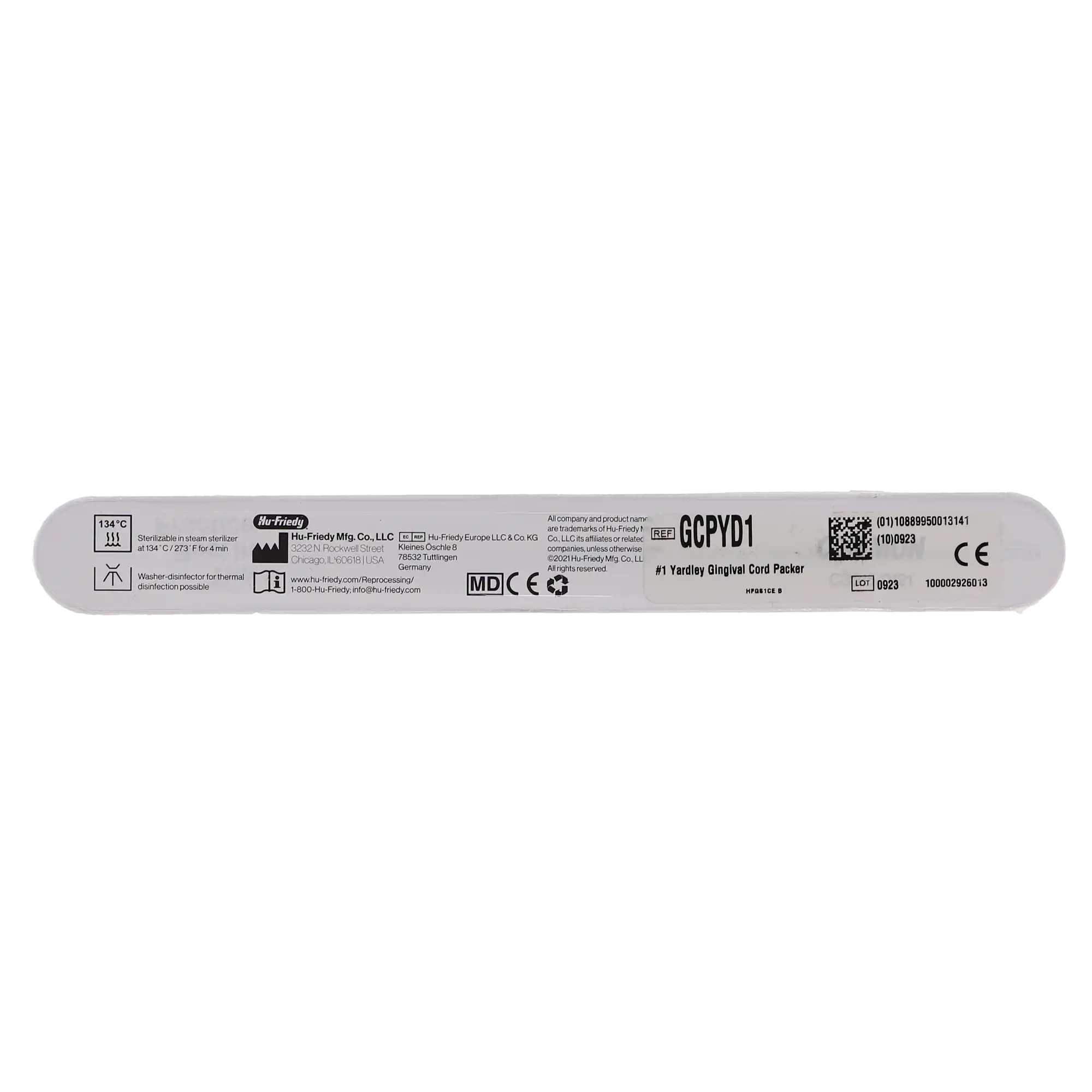 Hu-Friedy Gingival Cord Packer, 1 Yardley, Non-Serrated, Double End, #41 Round Handle, GCPYD1 thumbnail 4