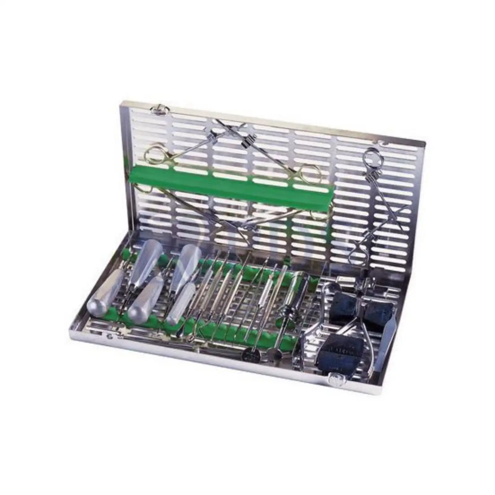 Hu-Friedy IMS Signature Series Oral Surgery Cassette, Green, 8" x 14.5" x 1.25", IMOS9 thumbnail 2