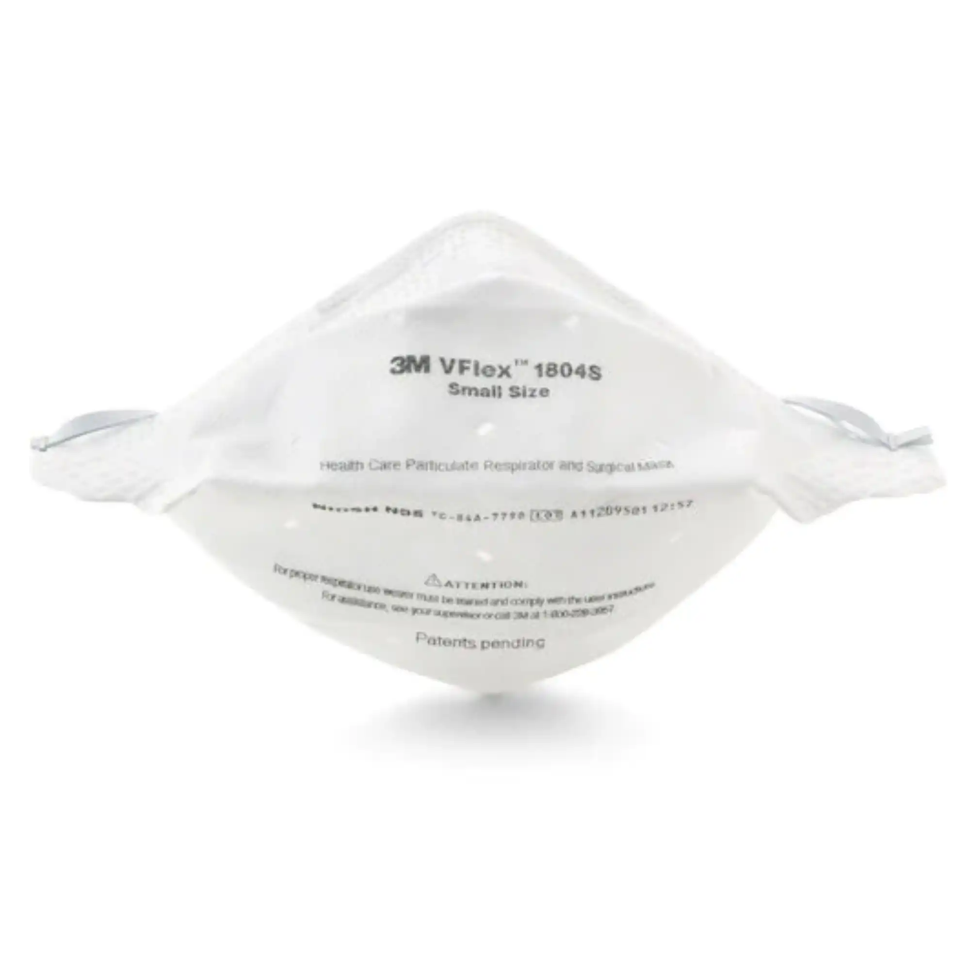 3M VFlex N95 Particulate Respirator and Surgical Mask, Small, White, 50/Box, 1804S thumbnail 10