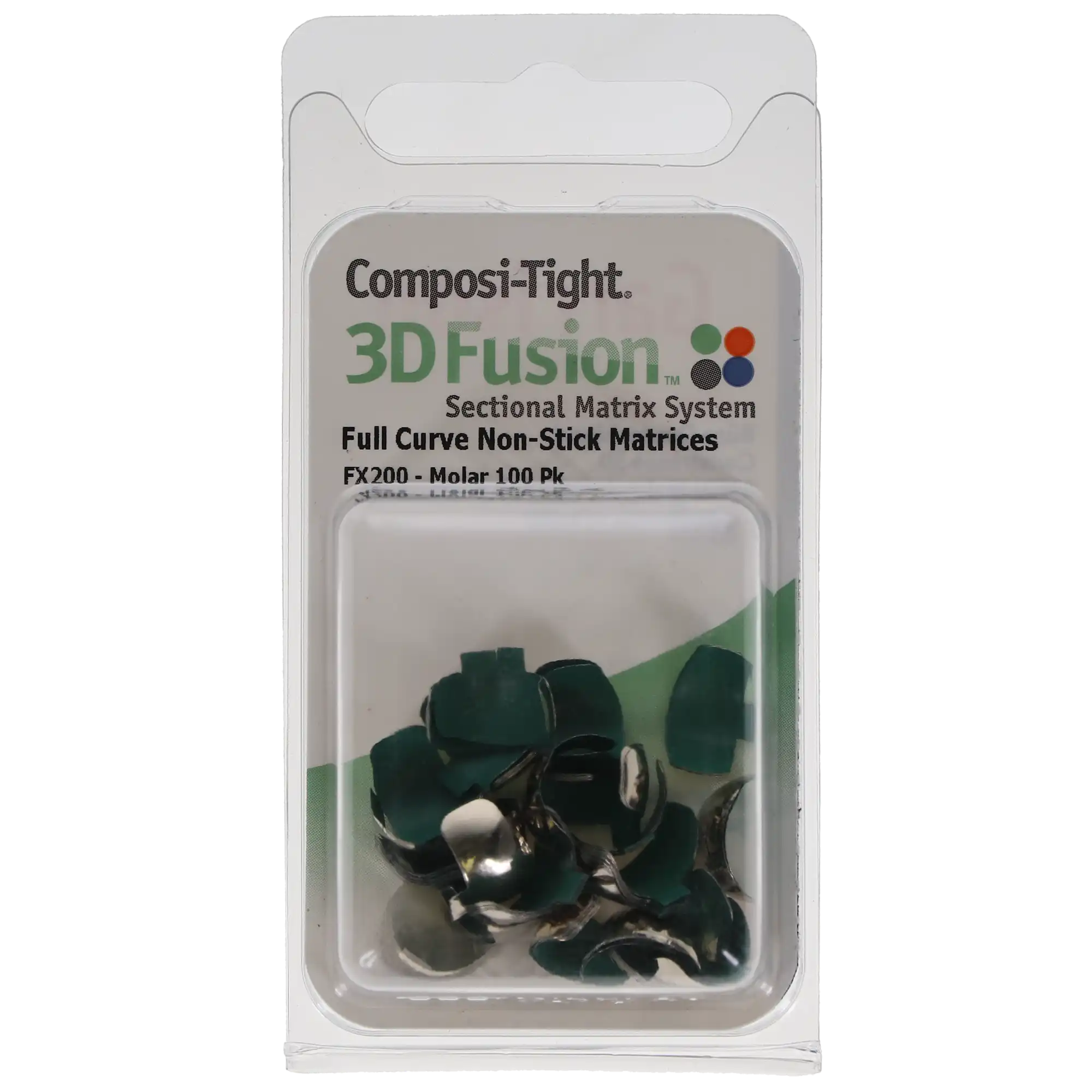 Composi-Tight 3D Fusion Full Curve Matrix Bands, Large Molar, Green, 5.4 mm, 100/Pk, FX200 thumbnail 8