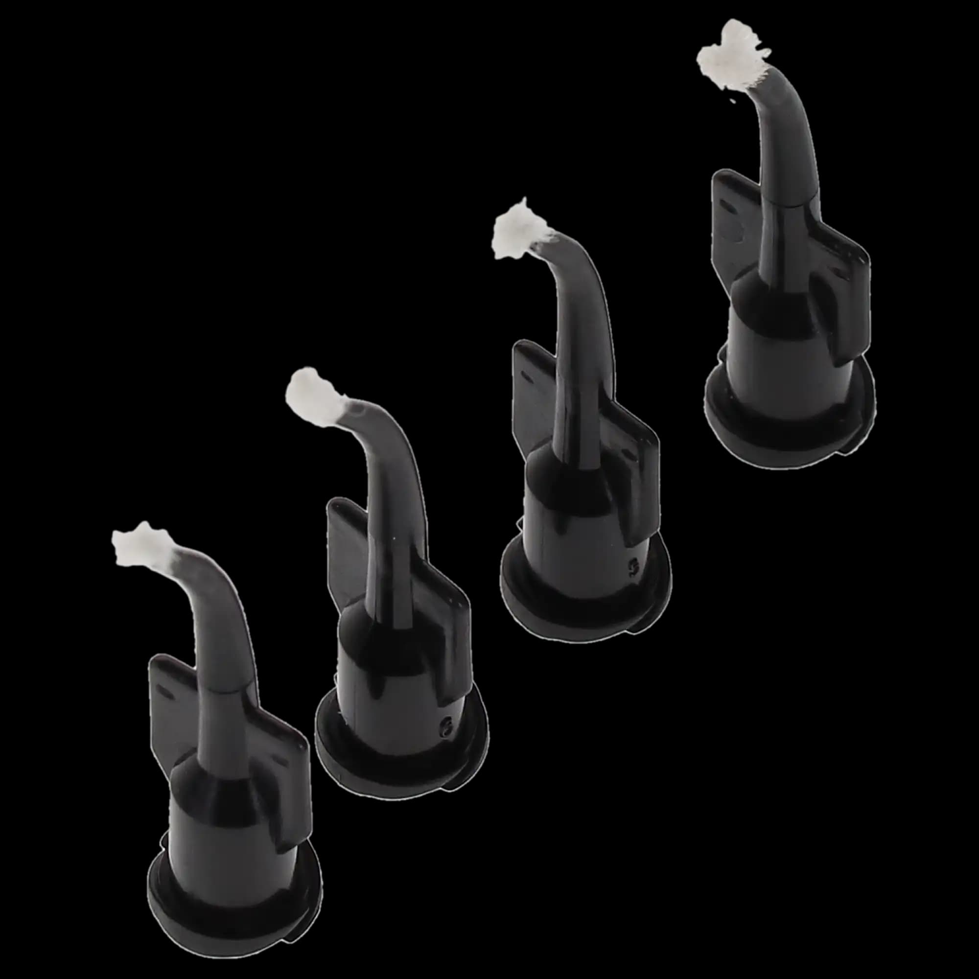 Pac-Dent iFlo EZVisc Curved Delivery Tips with Adjustable Brush, Black, 100/Pk, 1169 thumbnail 4
