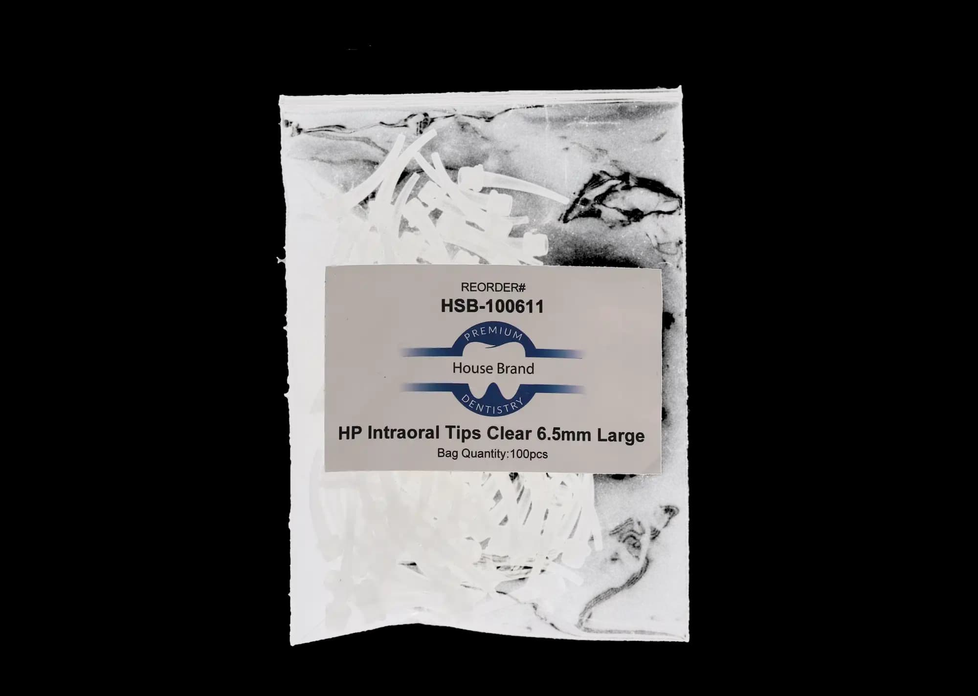 HP Intraoral Tips, 6.5 mm, Large, Clear, 100/Pk, 100611 thumbnail 4