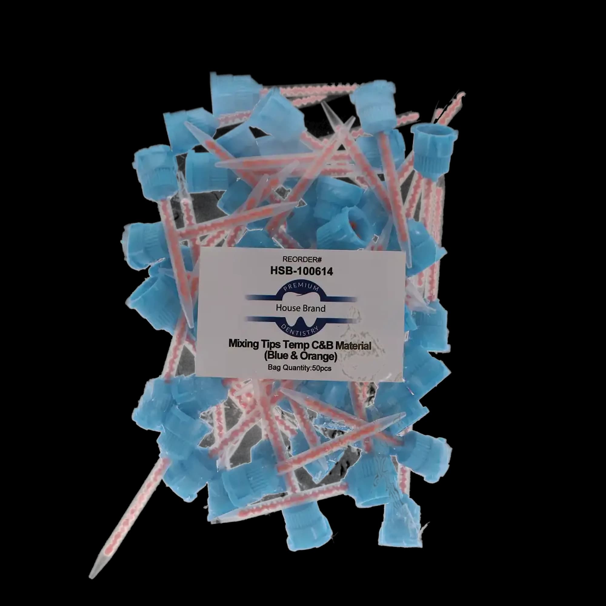 Temporary Crown & Bridge Material Mixing Tips, Blue/Orange, 50/Pk, 100614 thumbnail 4