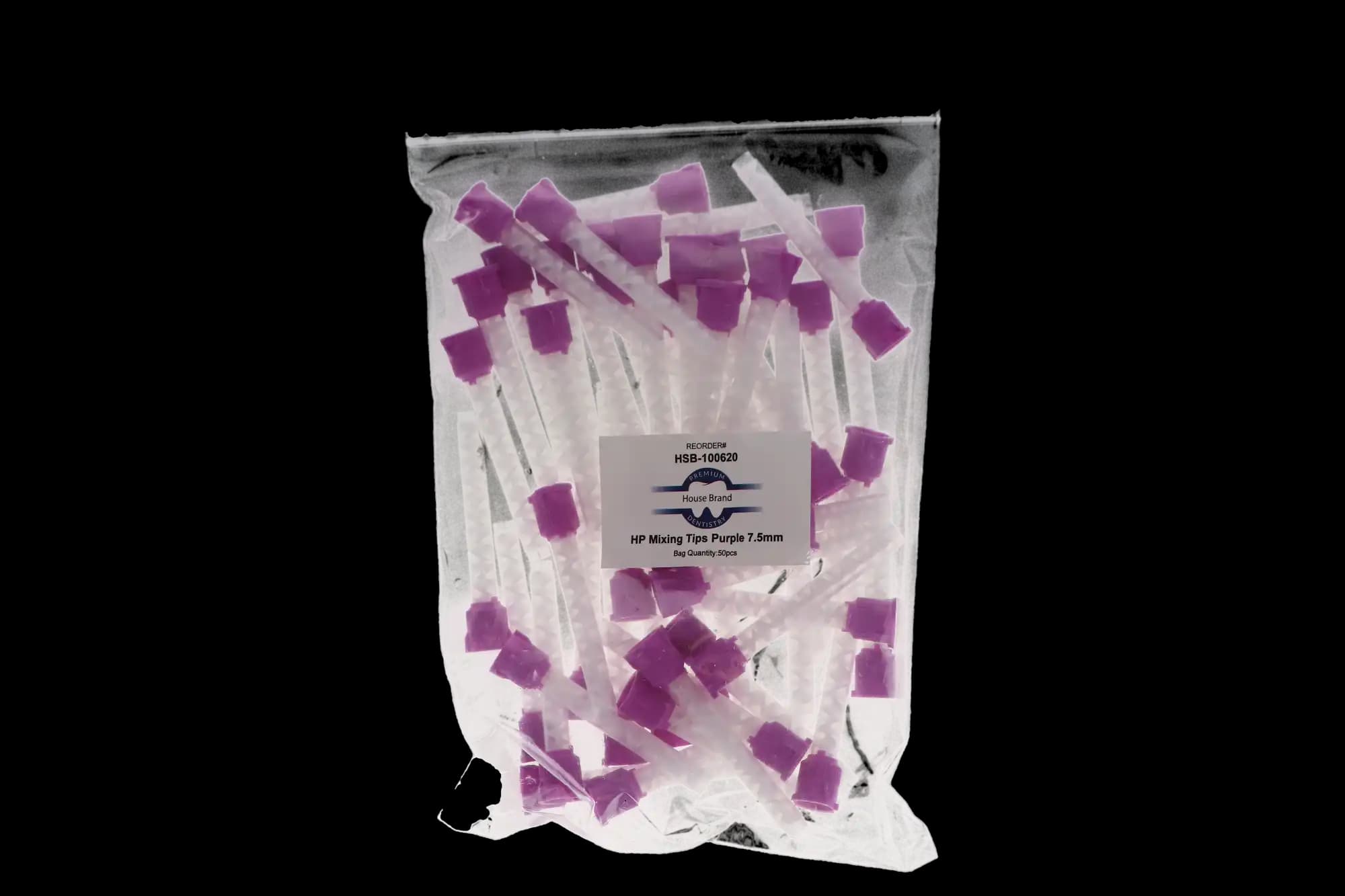 HP Mixing Tips, 7.5 mm, Purple, 48/Pk, 100620 thumbnail 4