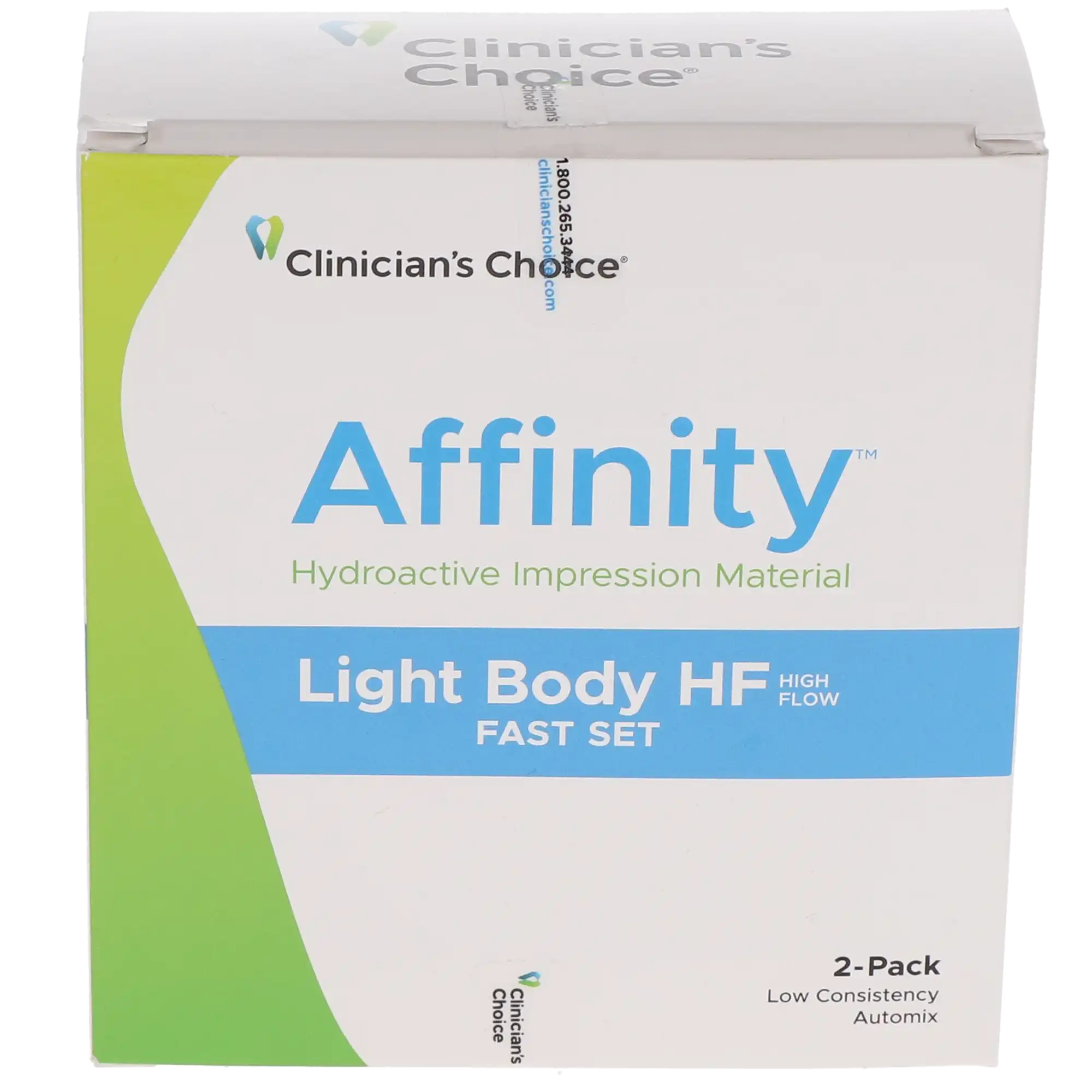 Affinity Hydroactive Light Body VPS Impression Material, Fast Set, with Tips, 2/Pk, 24425 thumbnail 4
