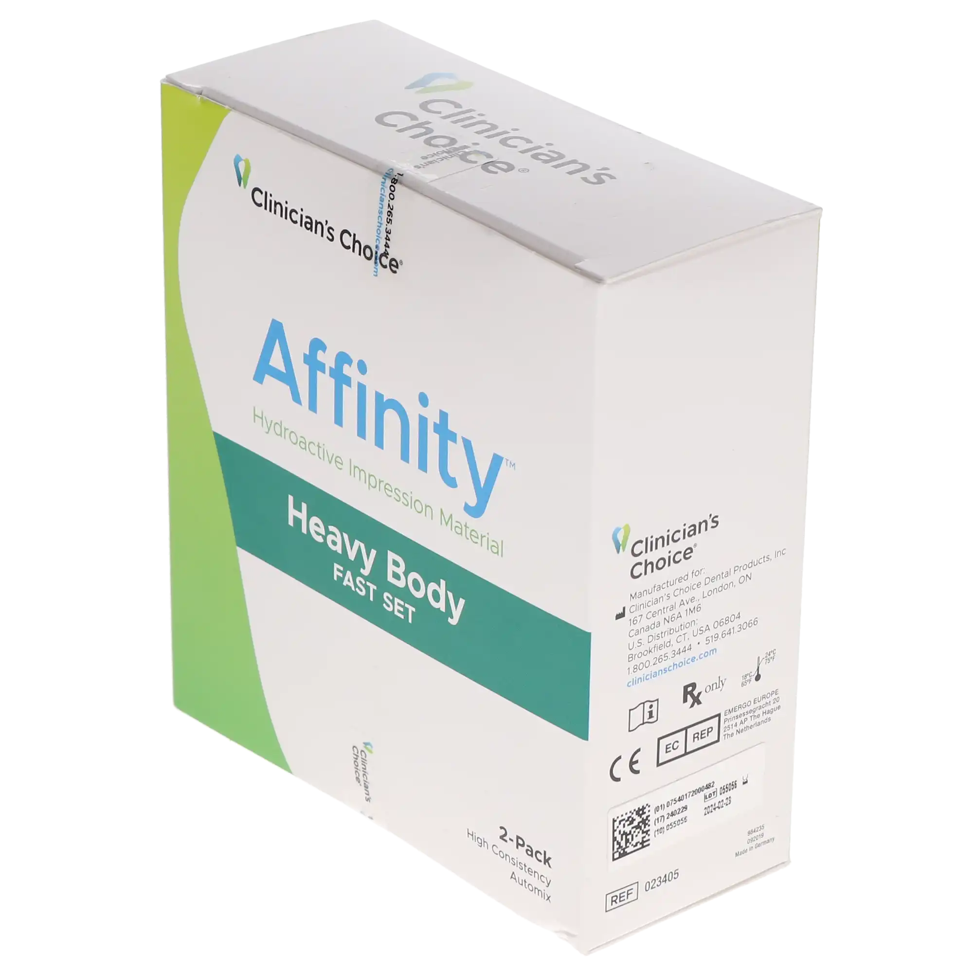 Affinity Hydroactive Impression Material, Heavy Body Fast Set, 2/Pk, 23405 thumbnail 3