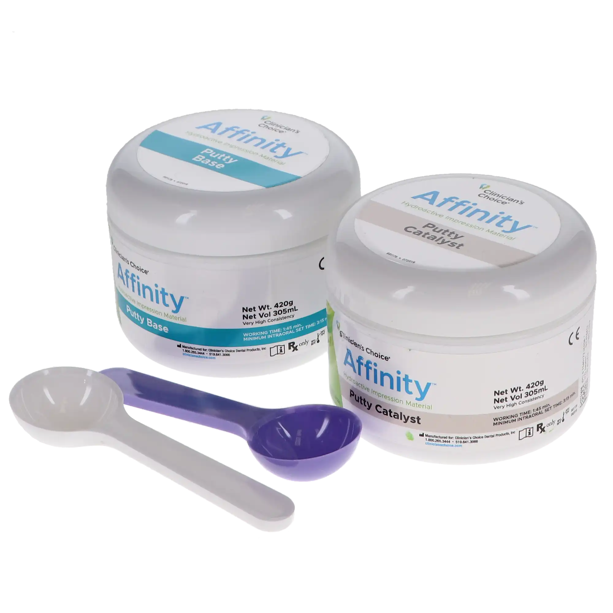 Affinity Putty Impression Material Kit, 305 ml Base and 305 ml Catalyst, 27200 - Affinity Putty Kit (1-305) ml each catalyst & base), 27200 - Image 1