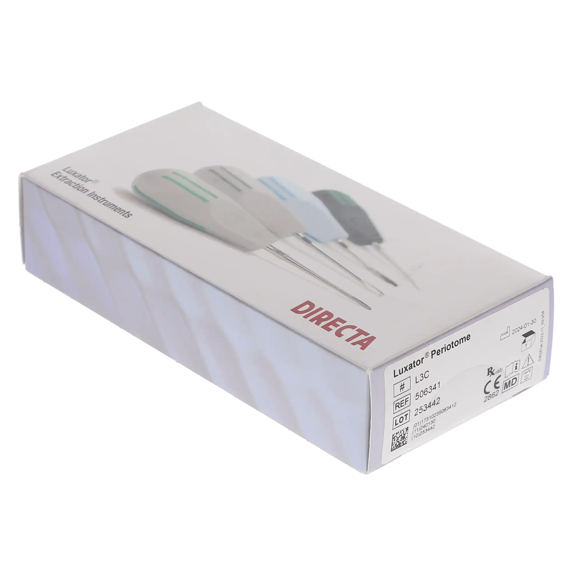 Directa Dental Luxator Periotome L3C, 3mm Curved Blade, Black, 1/Pk, 506341 thumbnail 5