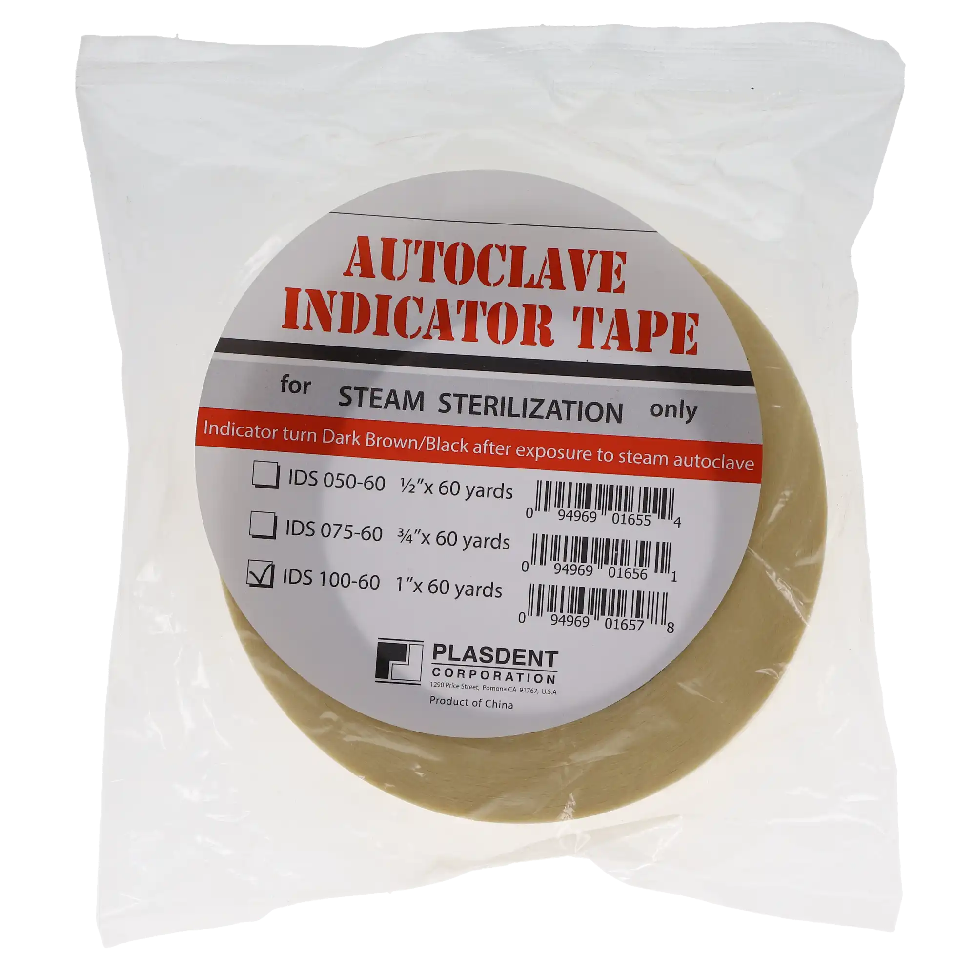 Plasdent Sterilization Indicator Tape, 1" x 60 yd, 1 Roll, IDS100-60 thumbnail 3