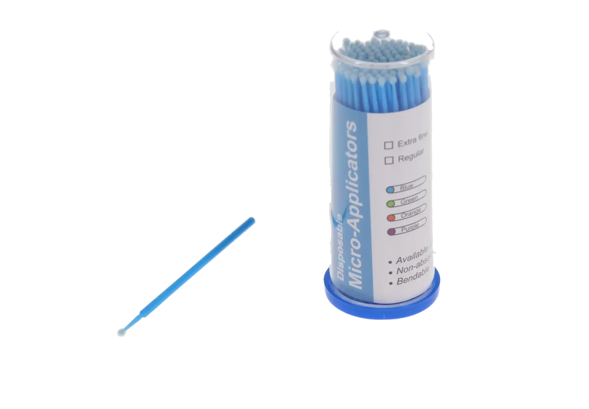 Micro-Brush Disposable Applicators, Regular, Blue, 4 x 100/Pk, 101316 thumbnail 3