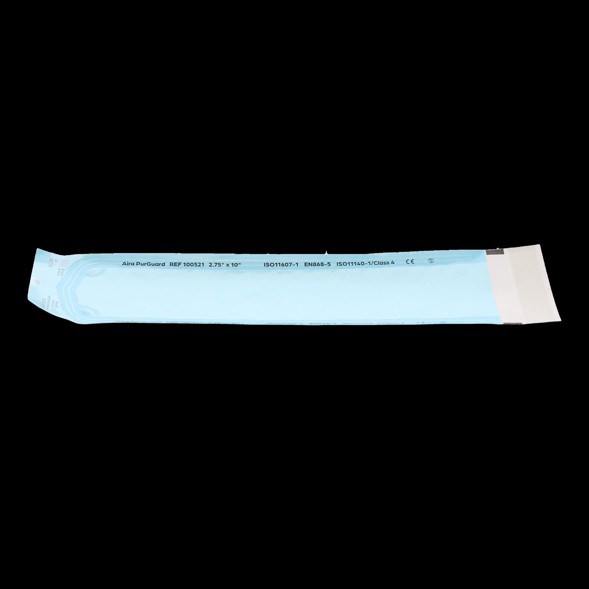 Aira Self-Sealing Sterilization Pouch, Class 4, Paper/Blue Film, 2.75" x 10", 200/Box, 100521 thumbnail 2
