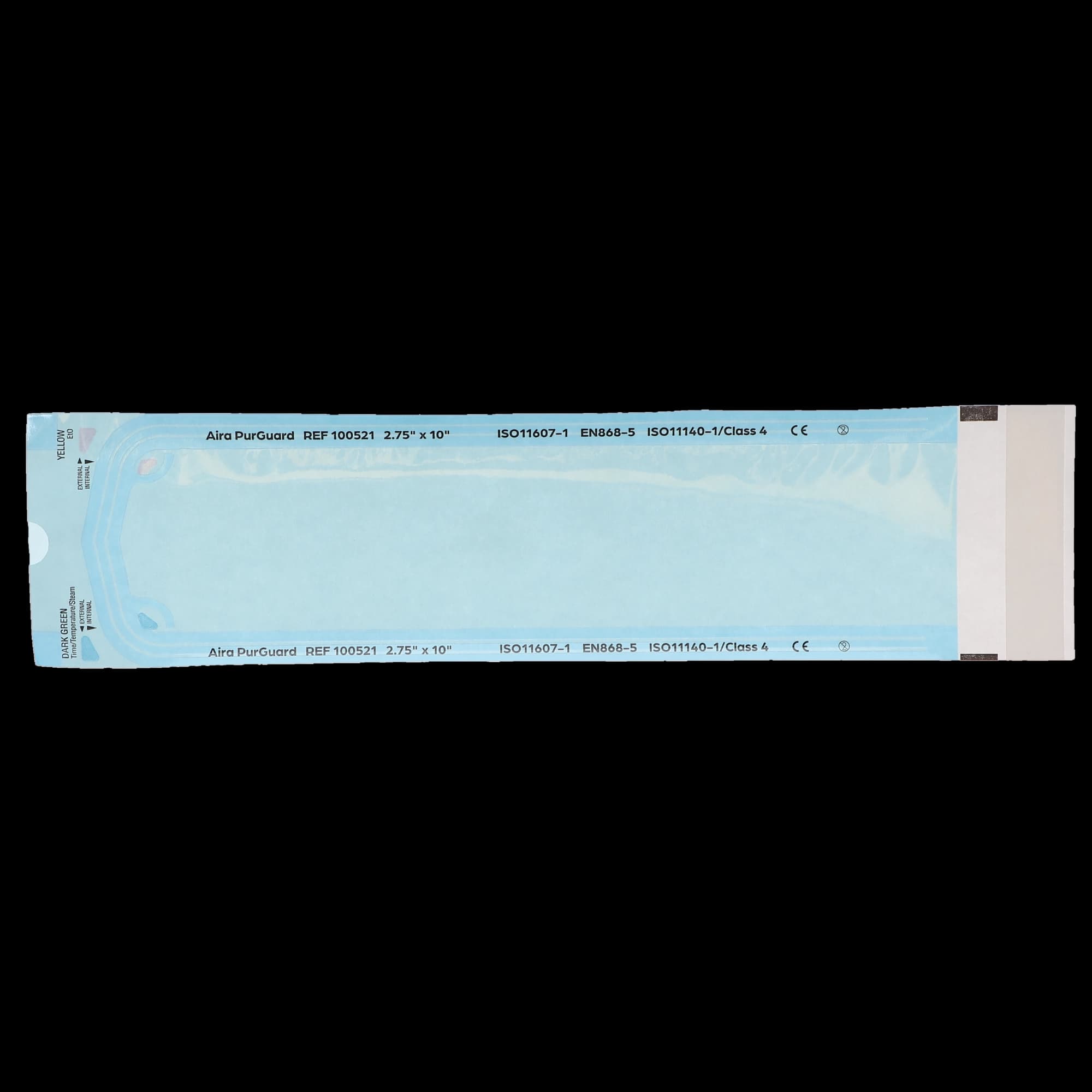 Aira Self-Sealing Sterilization Pouch, Class 4, Paper/Blue Film, 2.75" x 10", 200/Box, 100521 thumbnail 5
