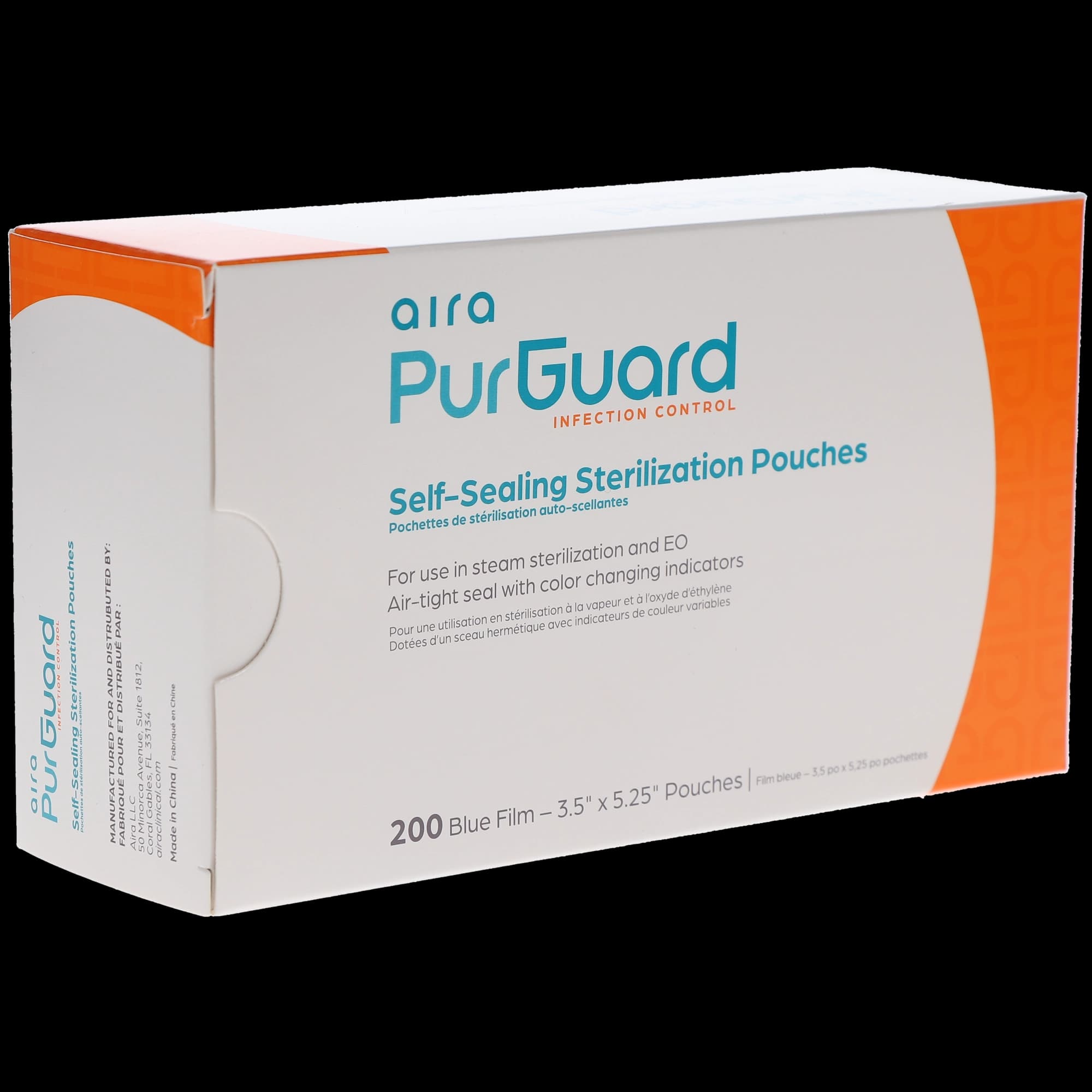 Aira Self-Sealing Sterilization Pouch, Class 4, Blue Film, 3.50" x 5.25", 200/Box, 100522 thumbnail 4