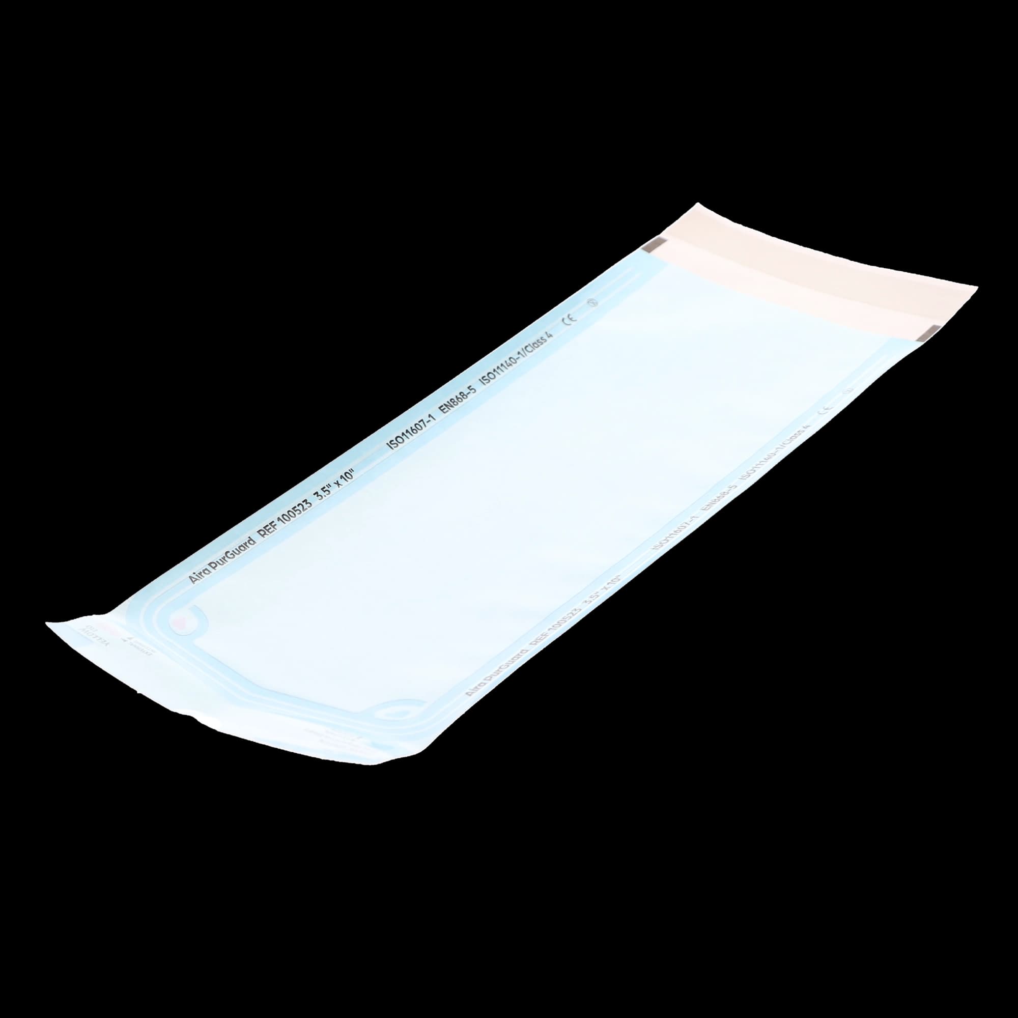 Aira Self-Sealing Sterilization Pouch, Class 4, Paper/Blue Film, 3.50" x 10", 200/Box, 100523 thumbnail 2