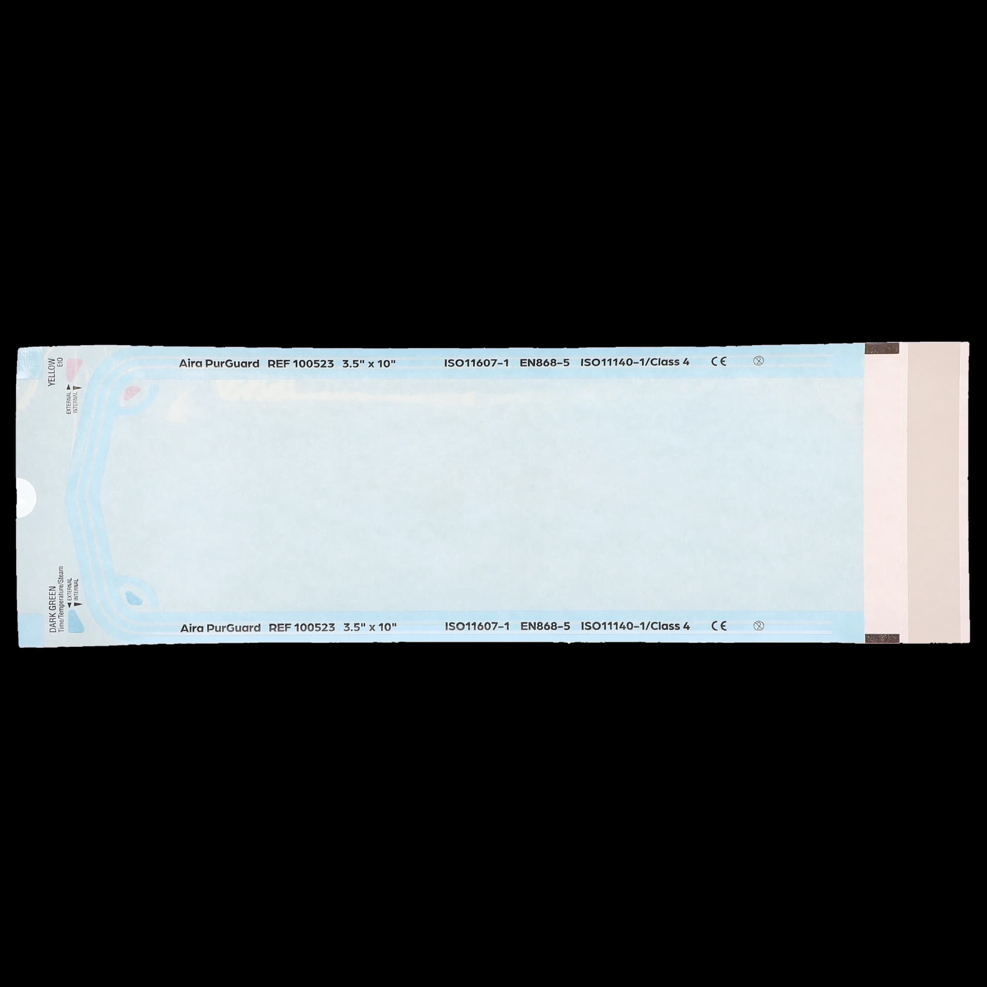 Aira Self-Sealing Sterilization Pouch, Class 4, Paper/Blue Film, 3.50" x 10", 200/Box, 100523 thumbnail 5