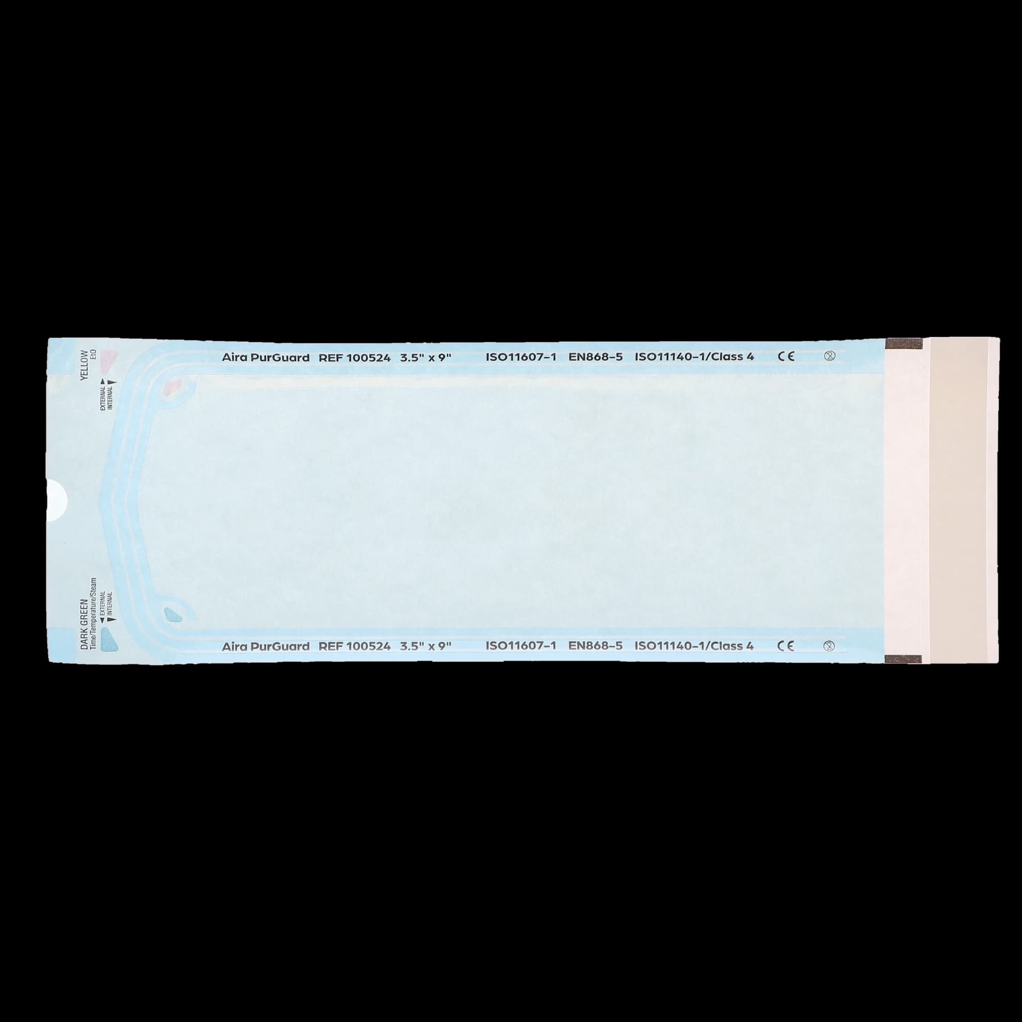 Aira Self-Sealing Sterilization Pouch, Class 4, Paper/Blue Film, 3.50" x 9", 200/Box, 100524 thumbnail 5