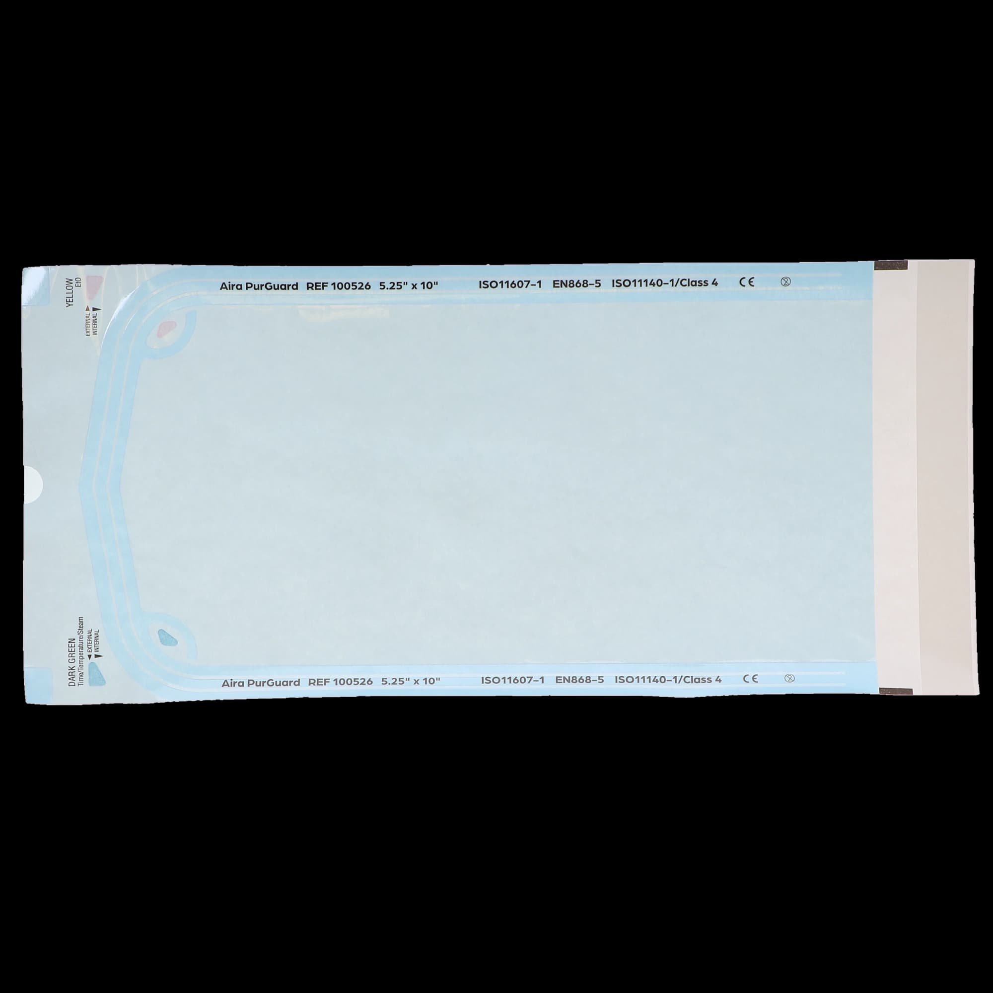 Aira Self-Sealing Sterilization Pouch, Class 4, Paper/Blue Film, 5.25" x 10", 200/Box, 100526 thumbnail 5
