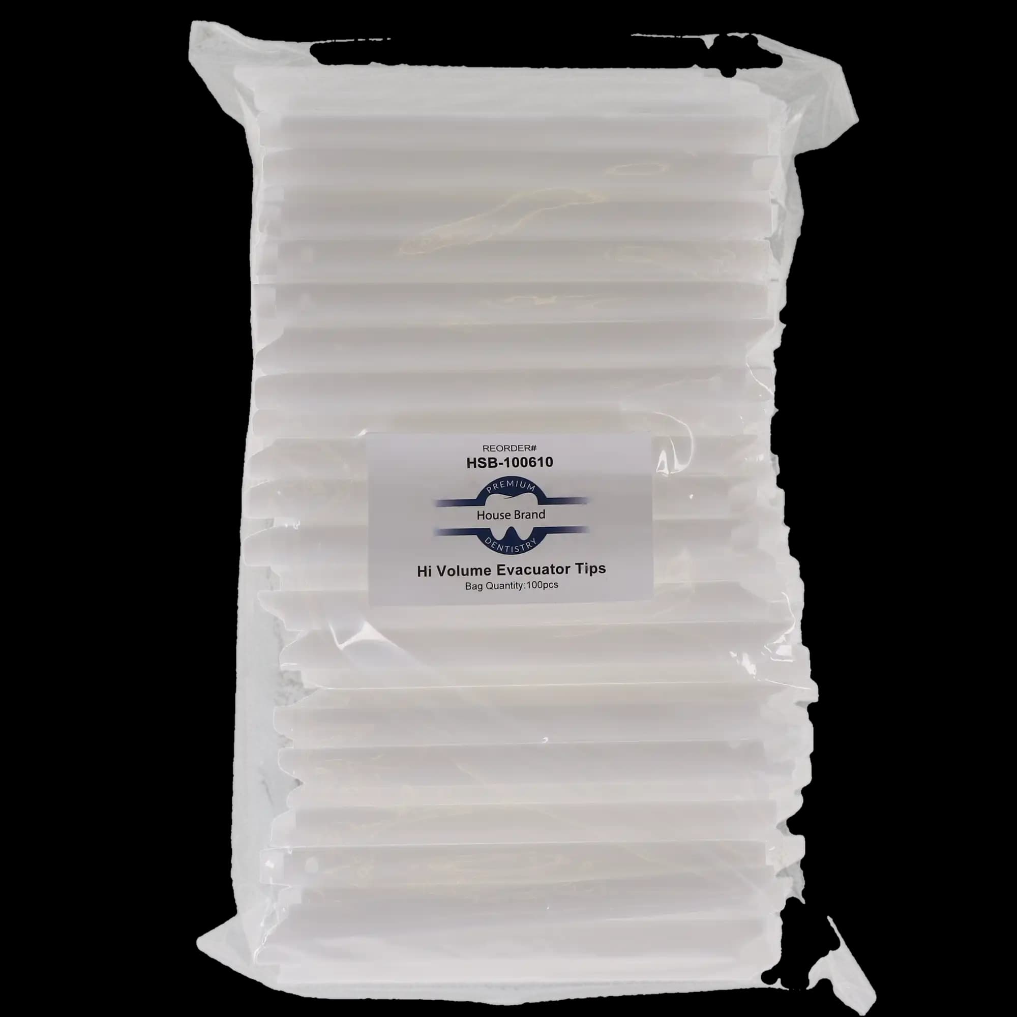 High-Volume Evacuator Tips, White, 100/Pk, 100610 thumbnail 4