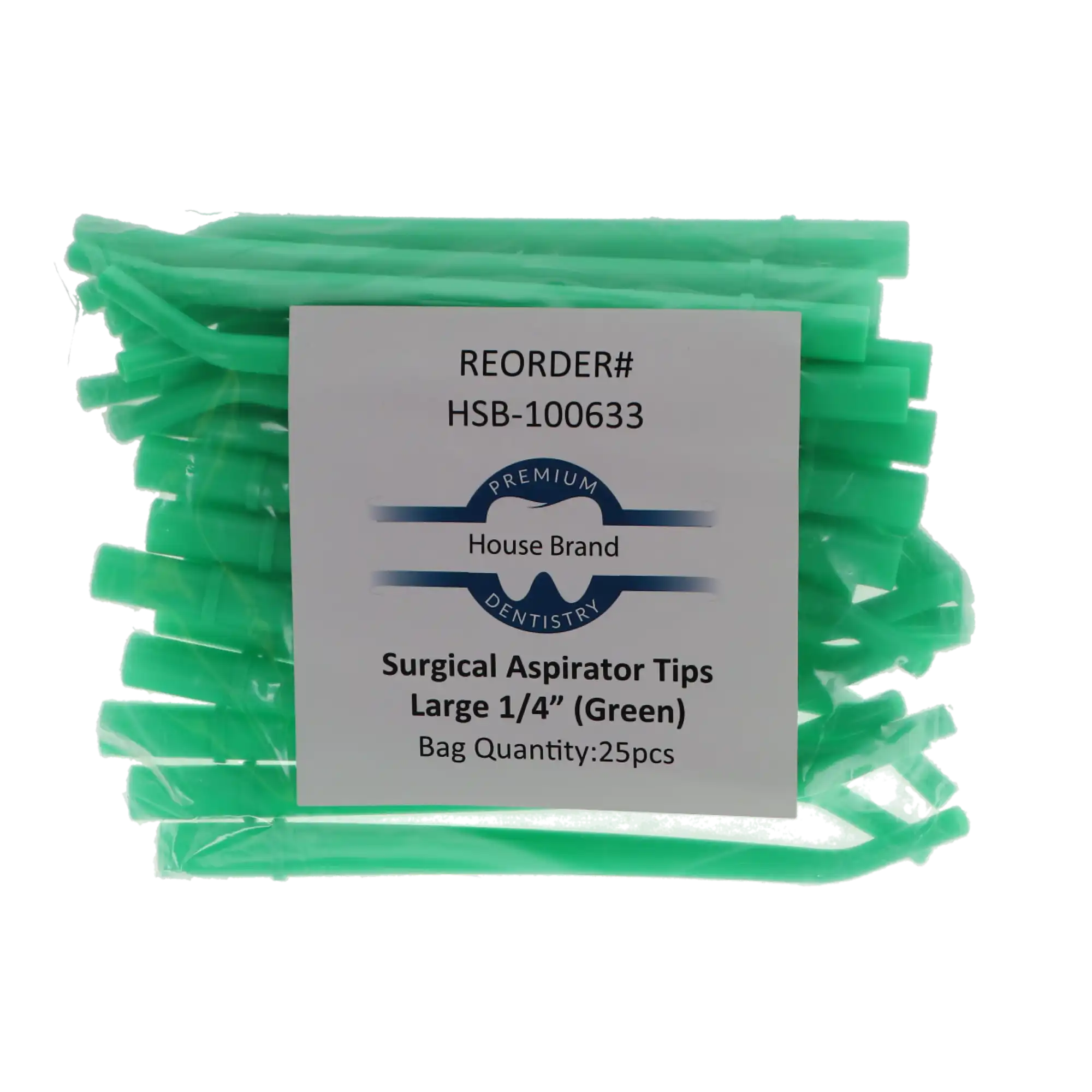 Disposable Surgical Aspirator Tips, Plastic, Large, 1/4", Green, 25/Pk, 100633 thumbnail 4