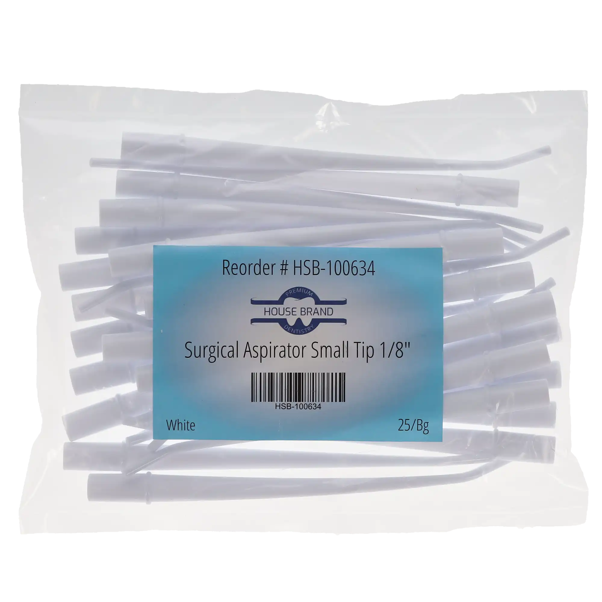 Disposable Surgical Aspirator Tips, Plastic, Small, 1/8", White, 25/Pk, 100634 thumbnail 4