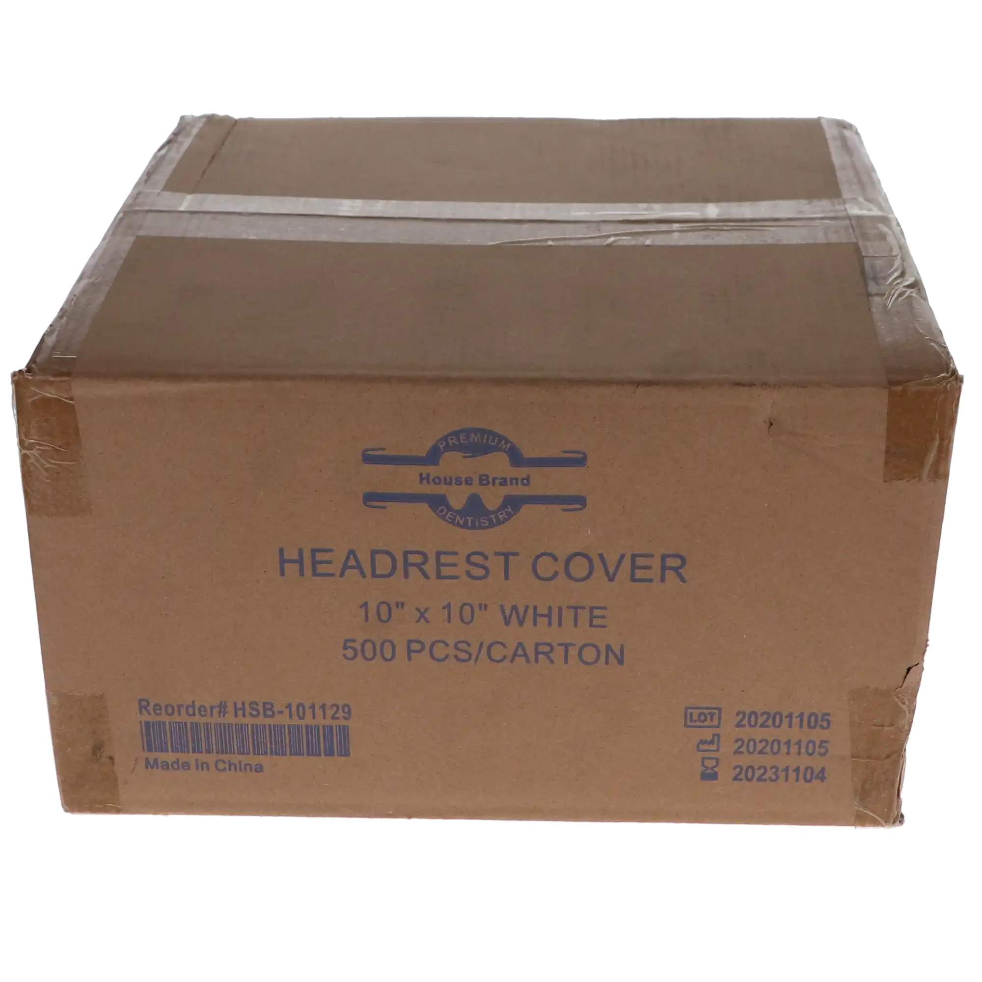 Headrest Cover Paper/Poly, 10" x 10", White, 500/Pk, 101129 thumbnail 3
