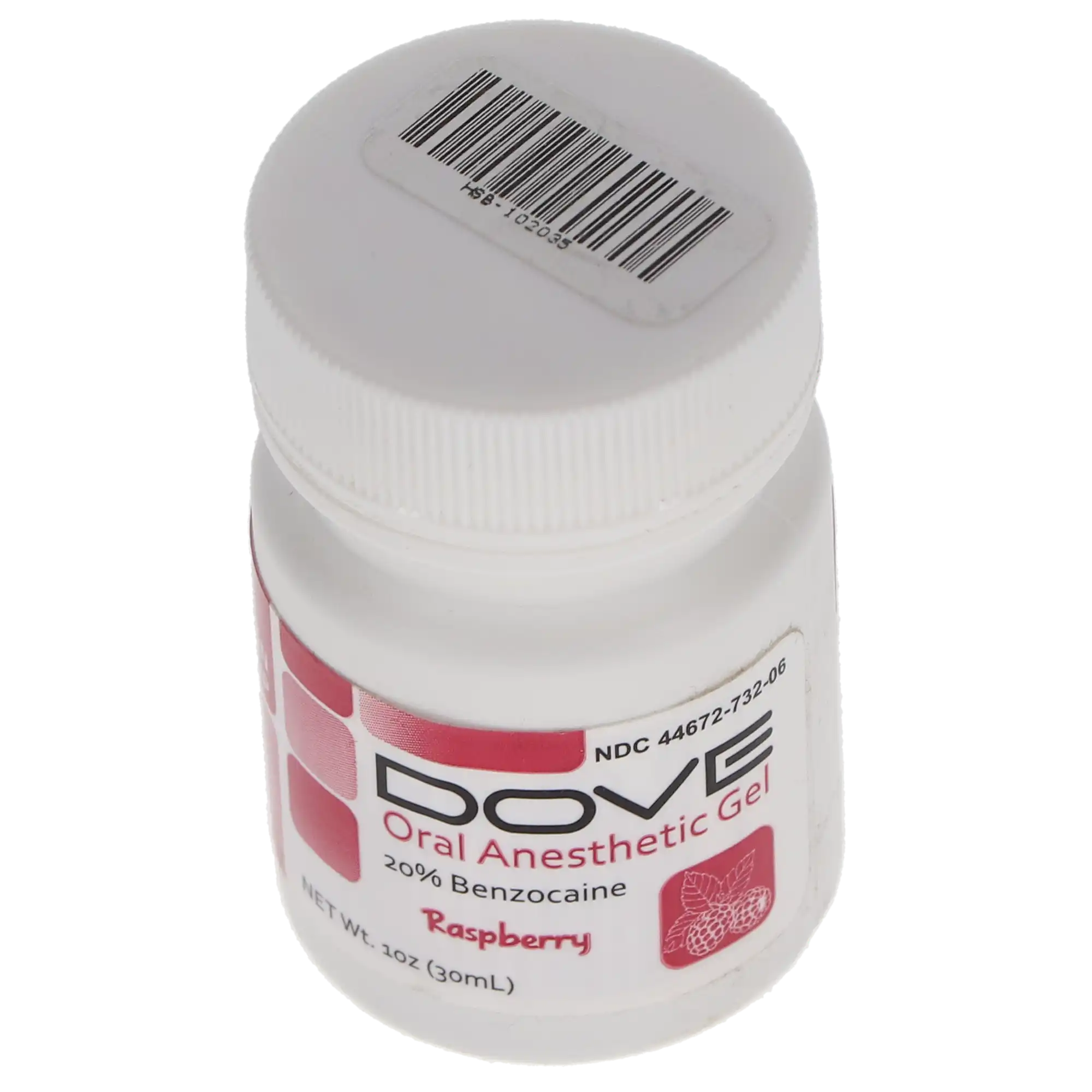 Topical Benzocaine Gel, 20%, 1 oz/Bottle, Raspberry Flavor, 200/Box - Topical Benzocaine Gel, 20%, 1 oz/Bt, Raspberry, 1/Pk - Image 1