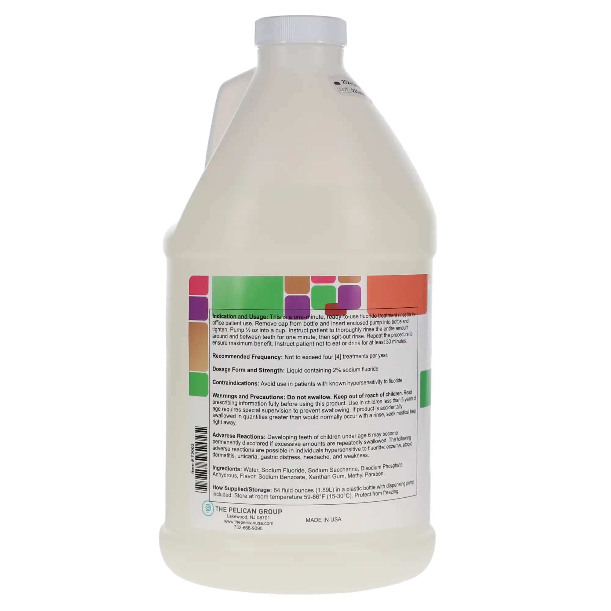 Fluoride Oral Rinse, Mint, Dye-Free, 64 oz Bottle, 102051 thumbnail 2