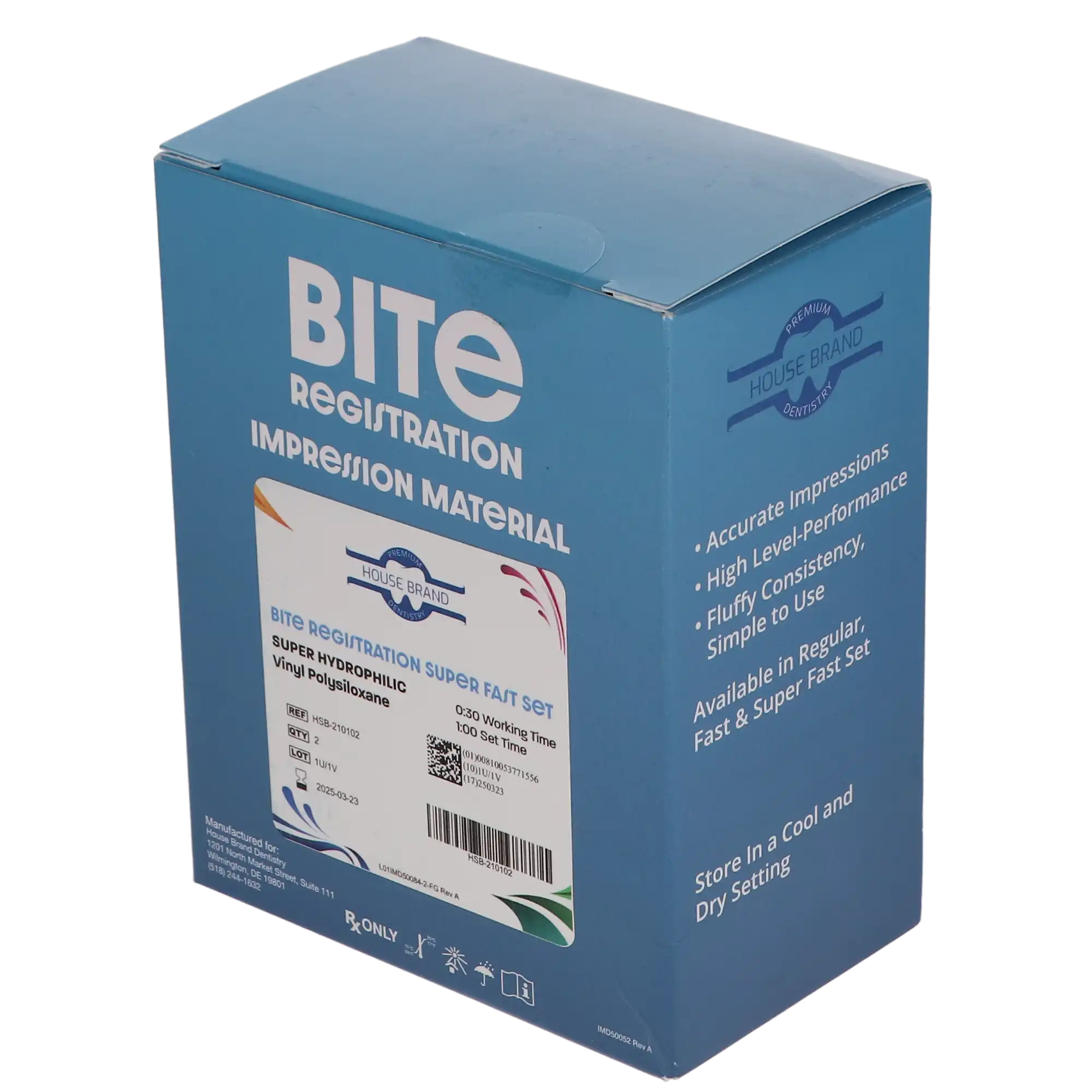 Bite Registration Impression Material, Super Fast, Unflavored, 2/Pk, 210102 thumbnail 3