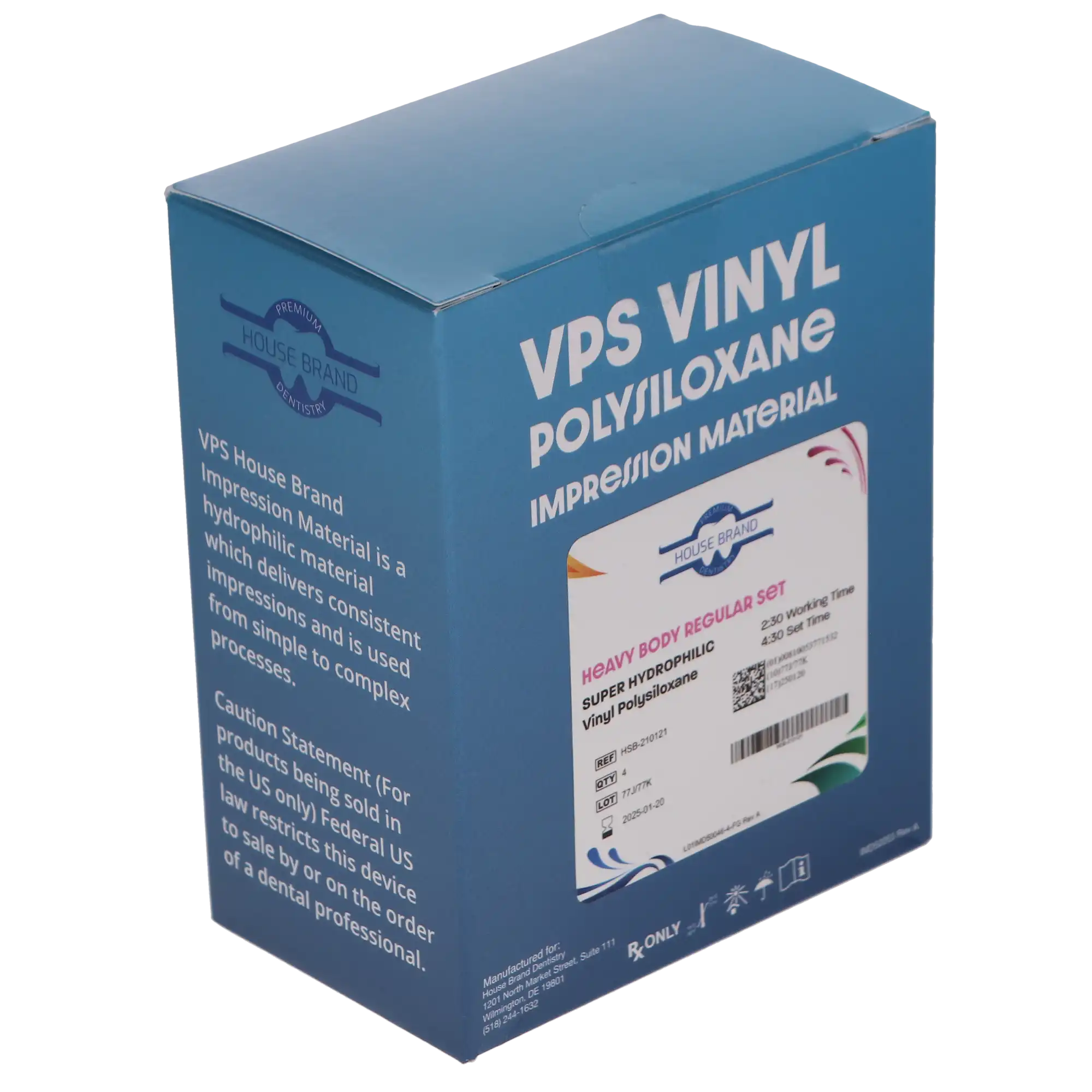 VPS Vinyl Polysiloxane Impression Material, Heavy Body, Regular Set, 4/Pk, 210121 thumbnail 3