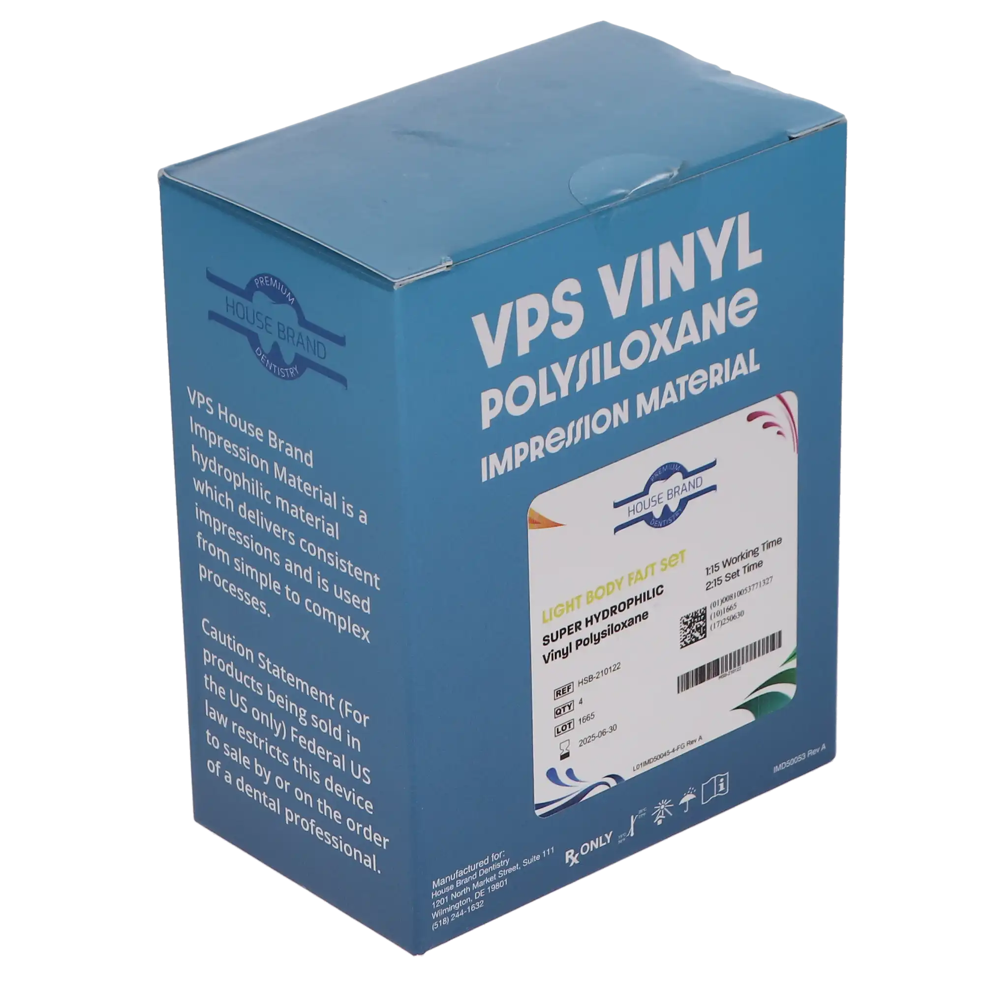 VPS Vinyl Polysiloxane Impression Material, Light Body, Fast Set, 4/Pk, 210122 thumbnail 4