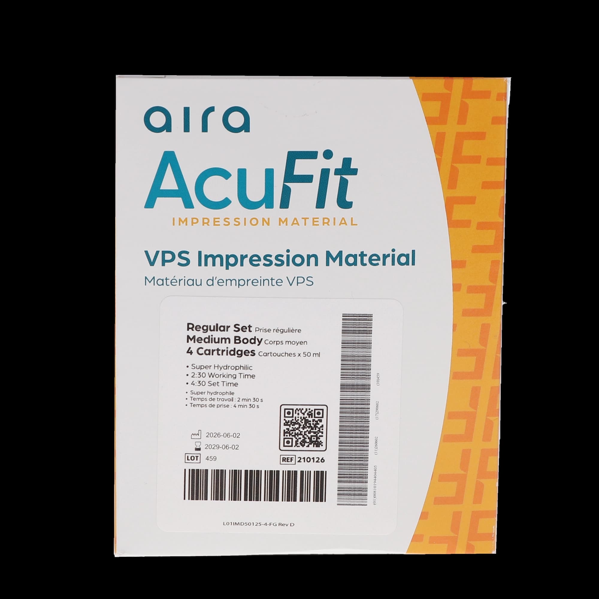 Aira Mimic VPS Vinyl Polysiloxane Impression Material, Medium Body, Regular Set, 4/Pk, 210126 thumbnail 3