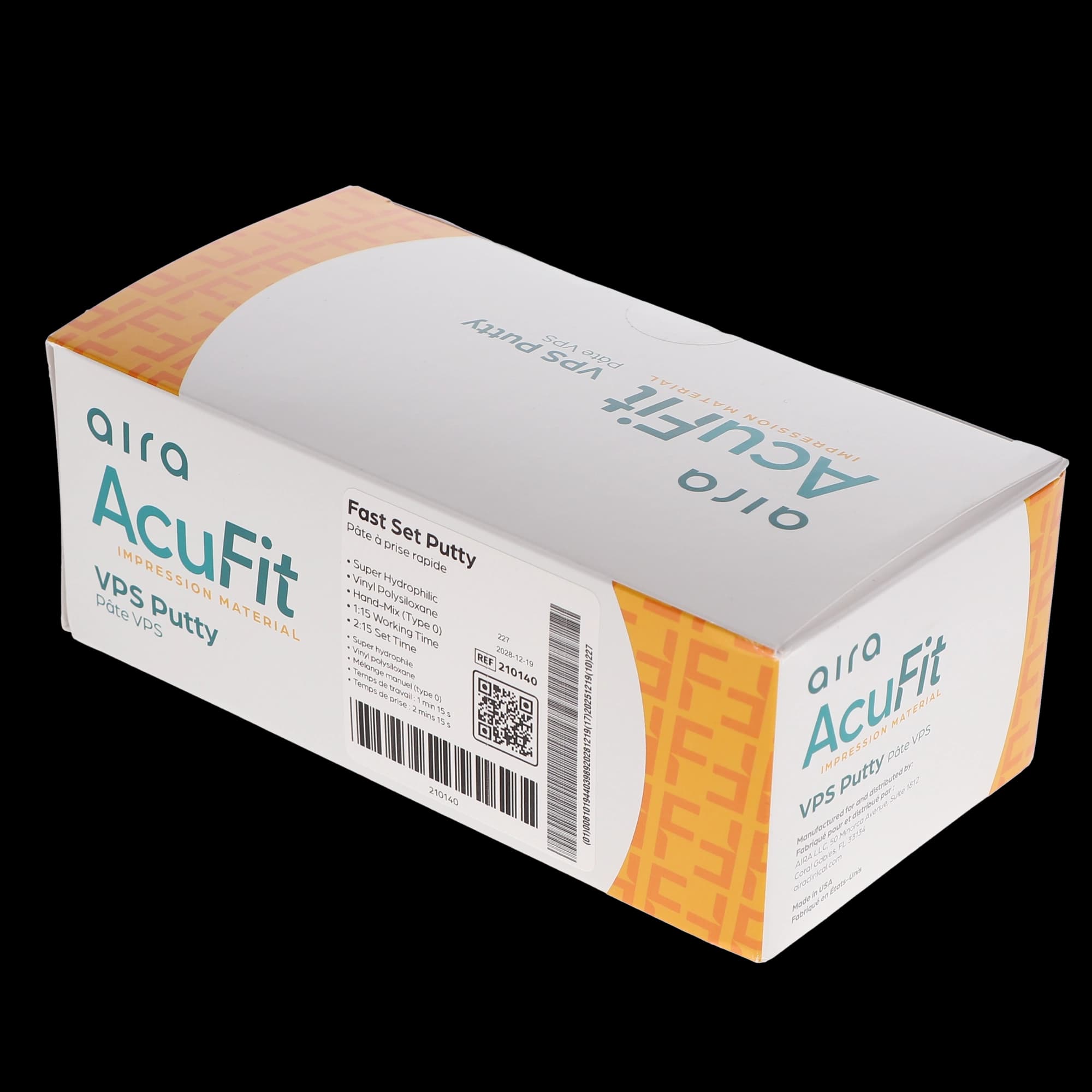 Aira VPS Putty Fast Set Dental Impression Material, 250 ml Base & 250 ml Catalyst, 210140 thumbnail 2